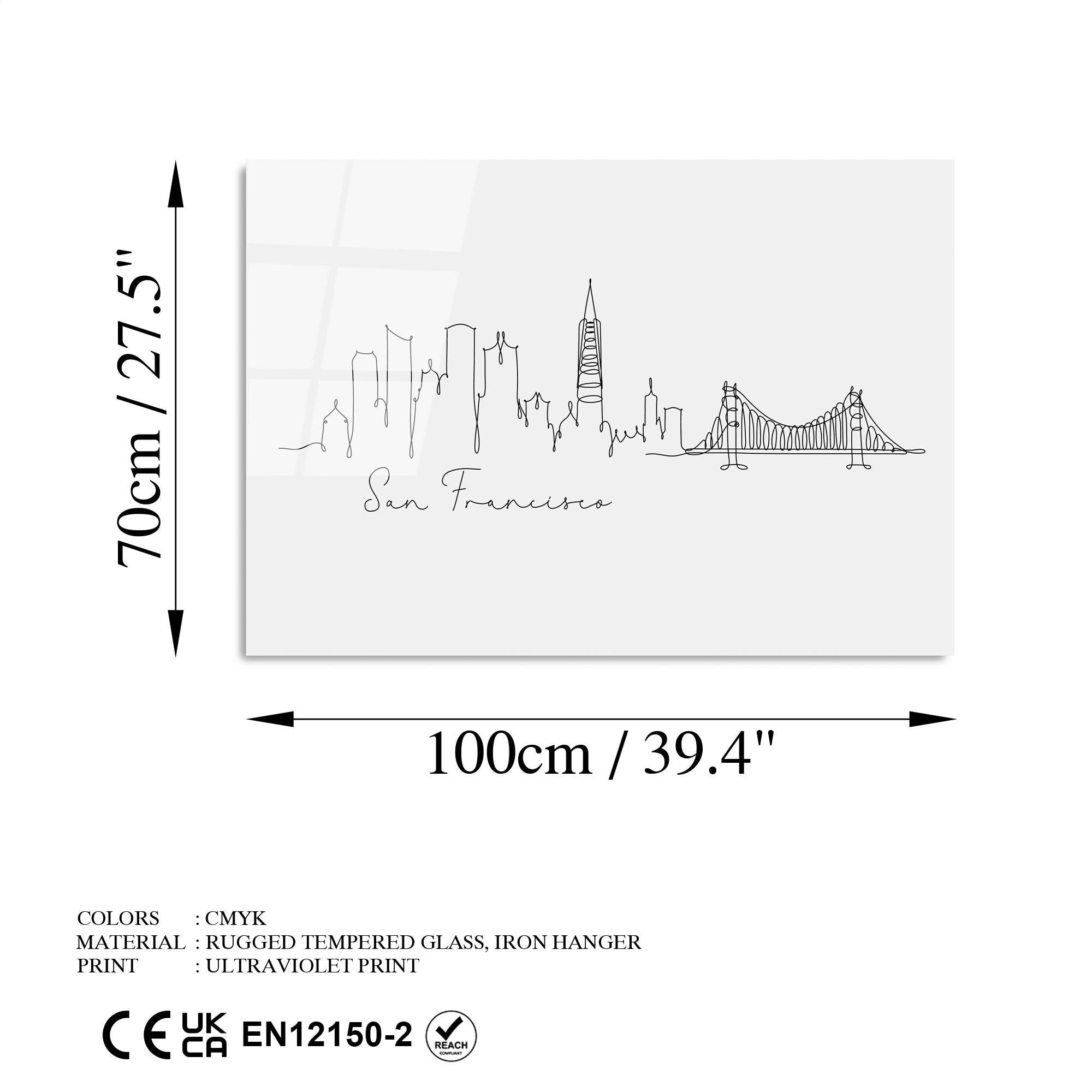 UV-251 Baskılı Cam Dikdörtgen Duvar Tablosu | ByLamp