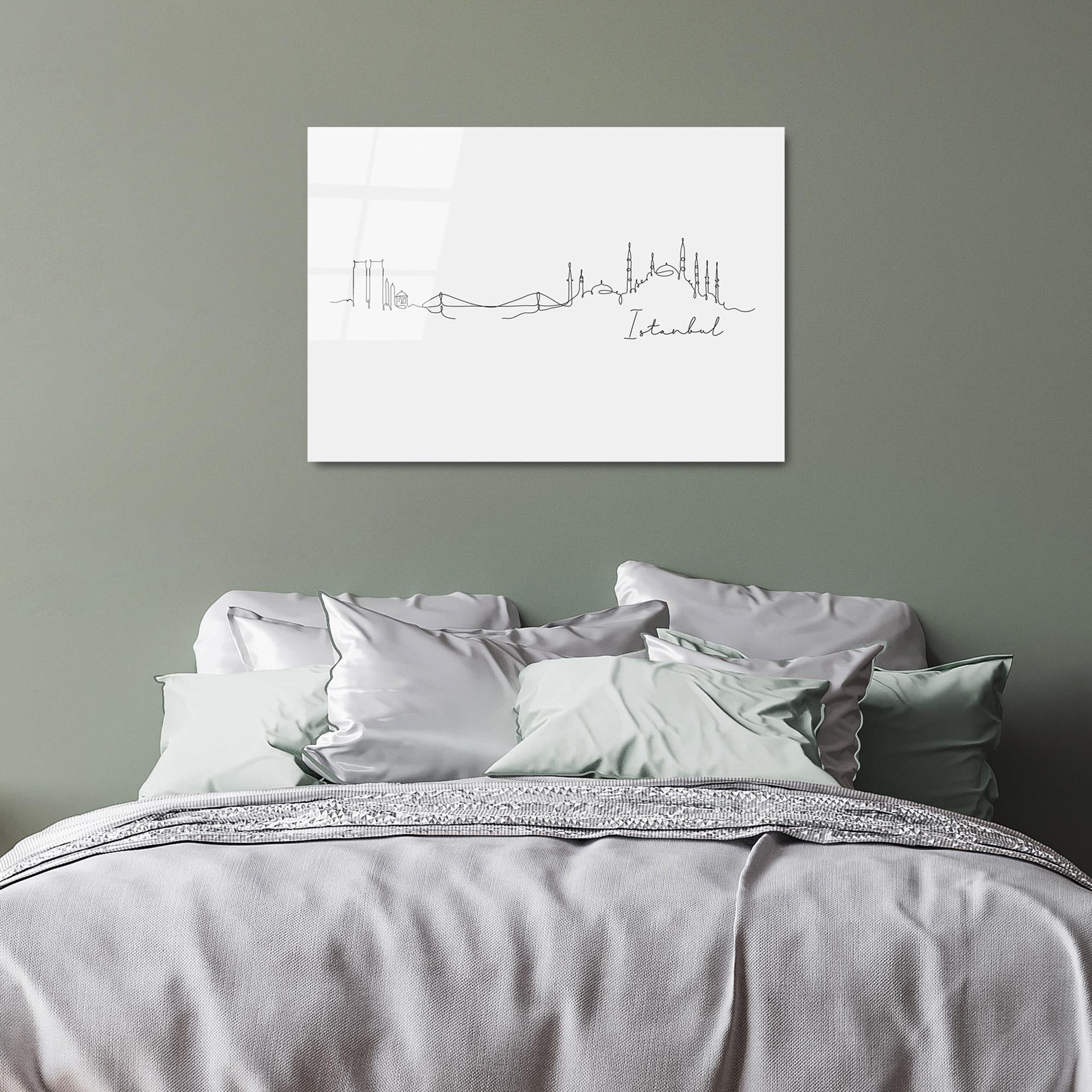 UV-252 Baskılı Cam Dikdörtgen Duvar Tablosu | ByLamp