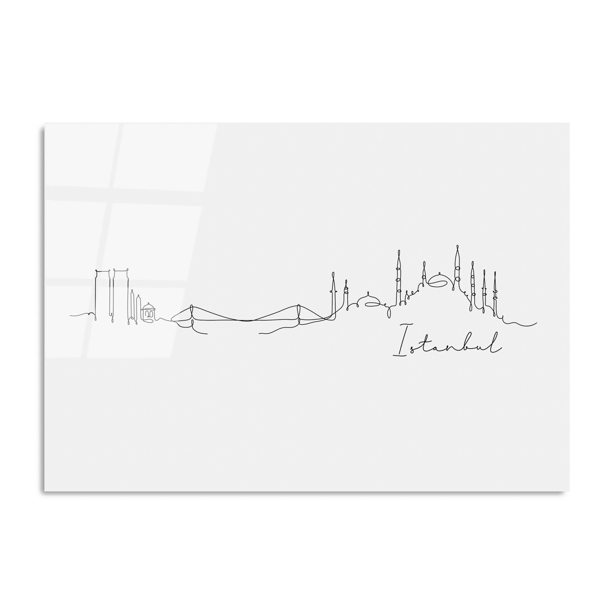 UV-252 Baskılı Cam Dikdörtgen Duvar Tablosu | ByLamp