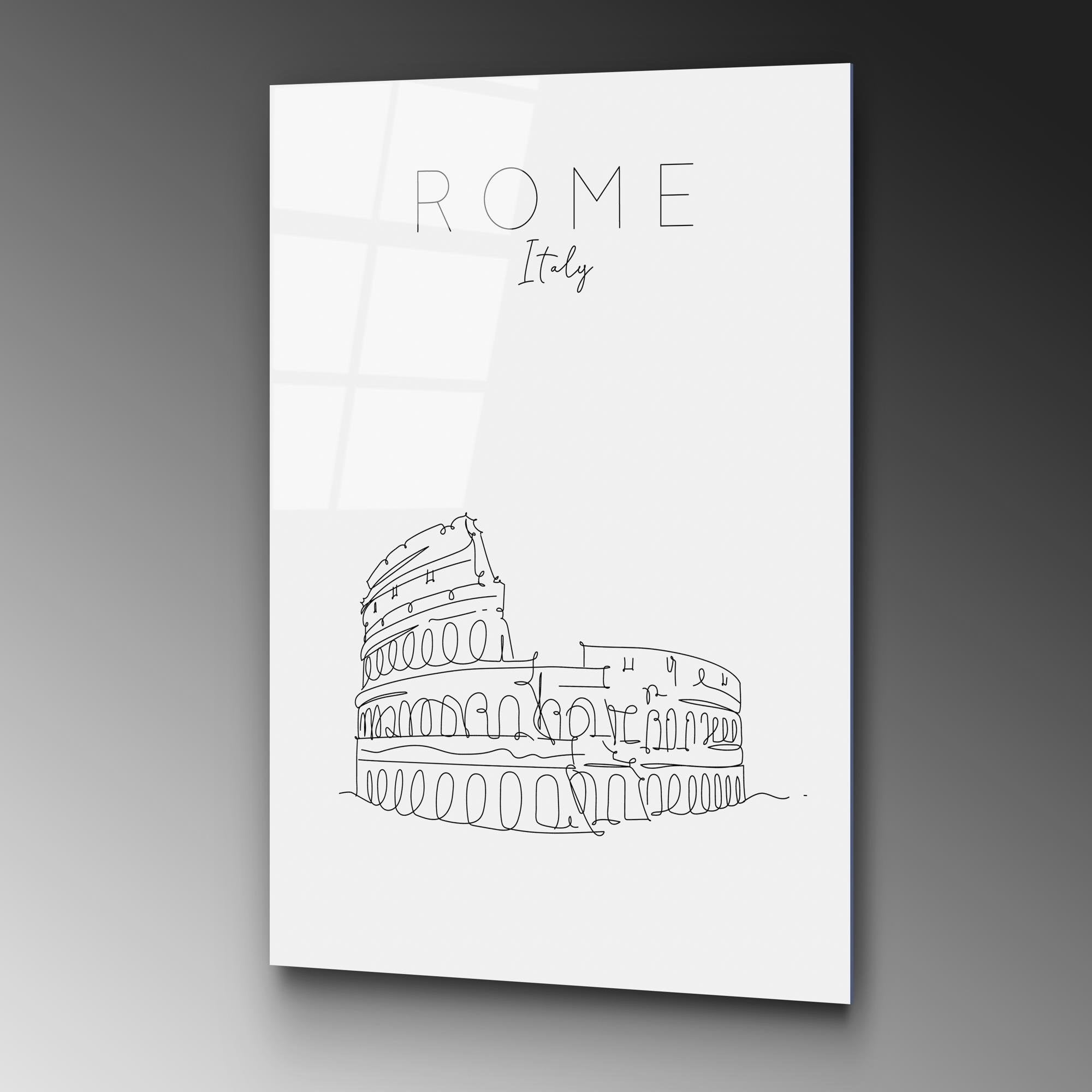 UV-258 Baskılı Cam Dikdörtgen Duvar Tablosu | ByLamp