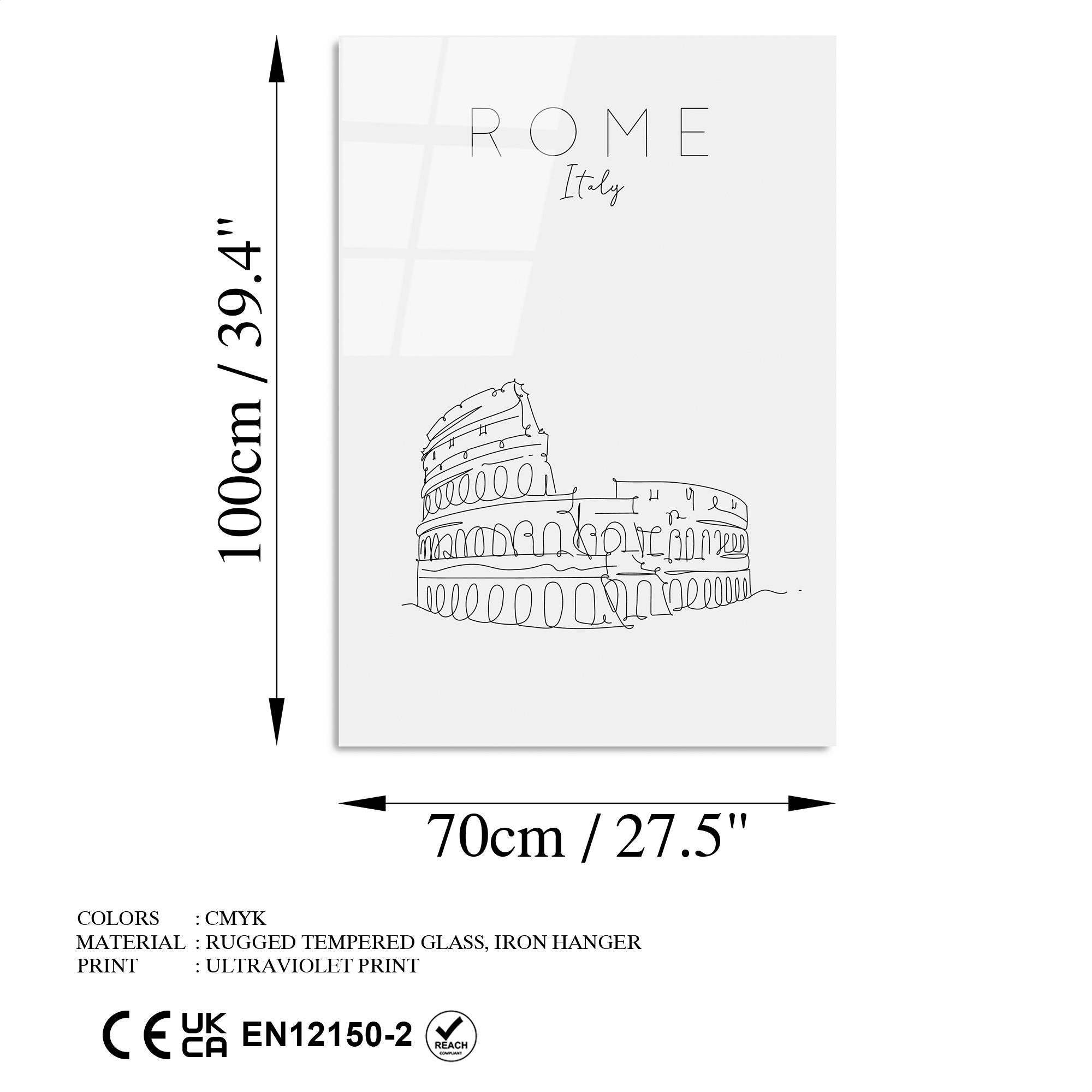 UV-258 Baskılı Cam Dikdörtgen Duvar Tablosu | ByLamp