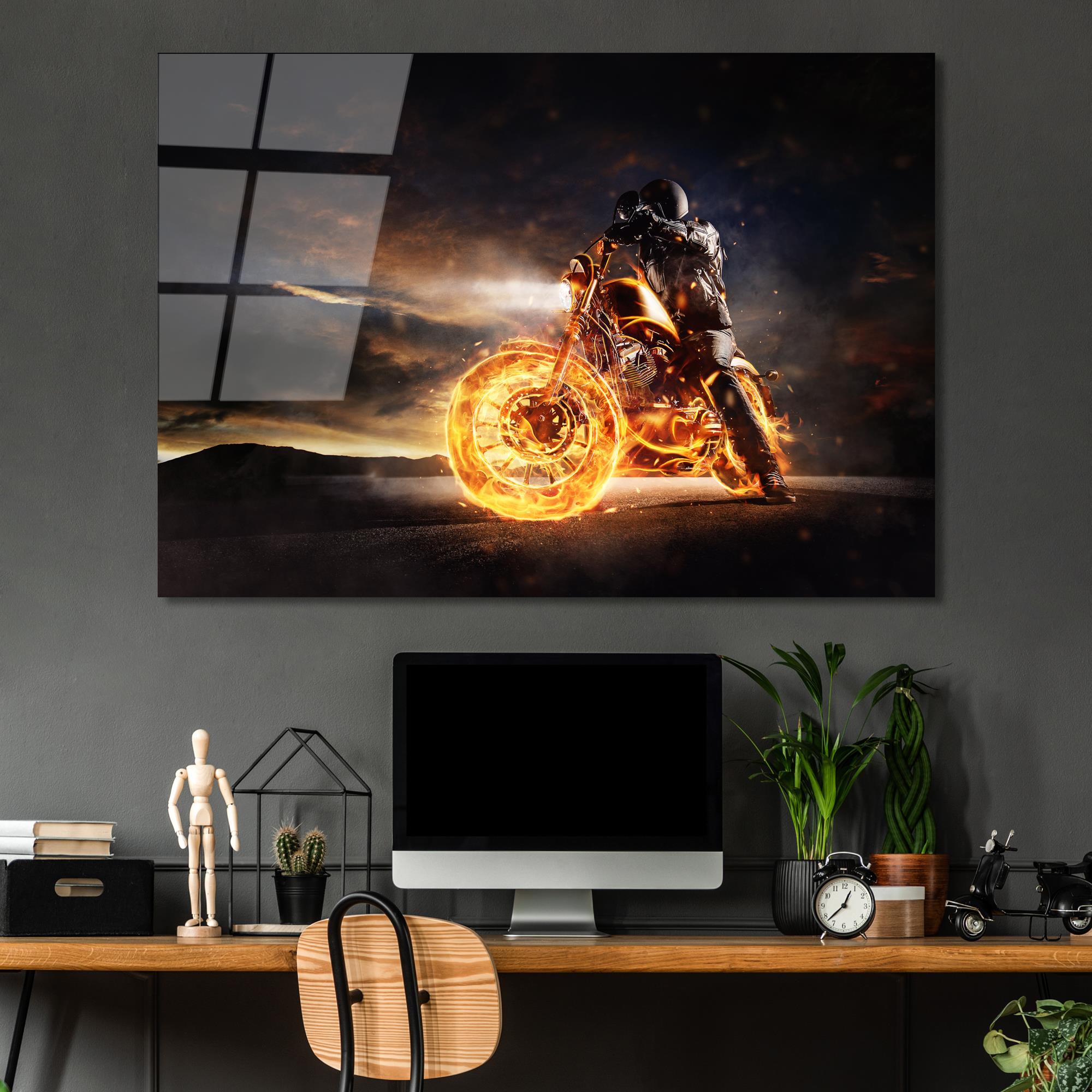 UV-261 Baskılı Cam Dikdörtgen Duvar Tablosu | ByLamp