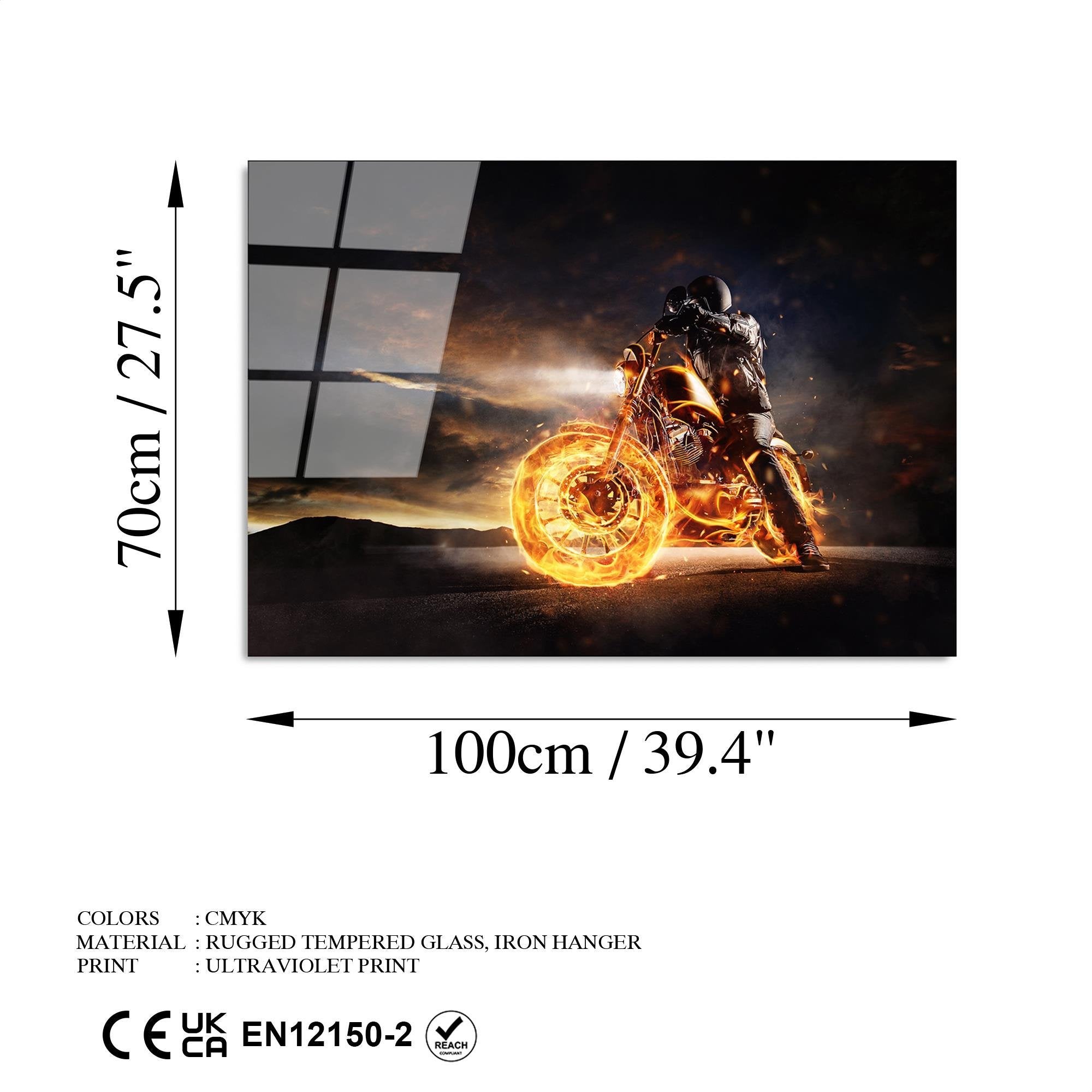 UV-261 Baskılı Cam Dikdörtgen Duvar Tablosu | ByLamp