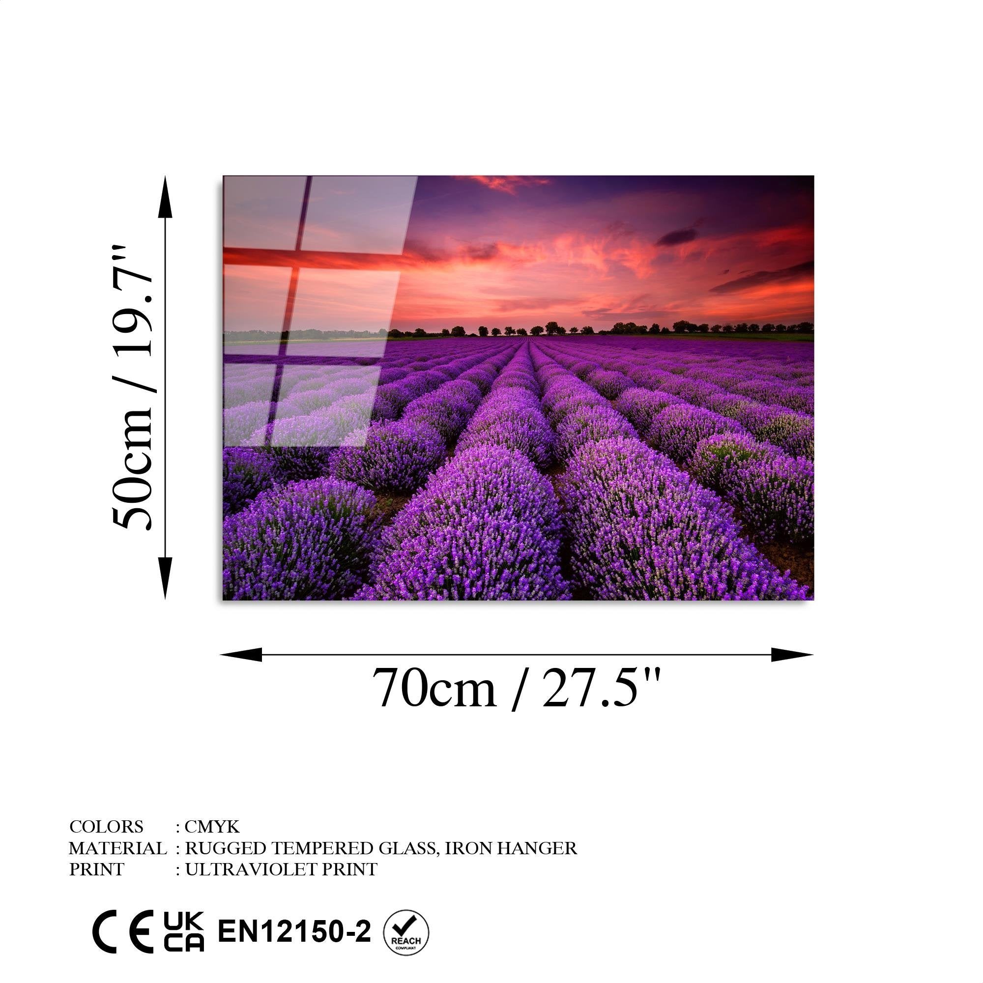 UV-301 Baskılı Cam Dikdörtgen Duvar Tablosu | ByLamp