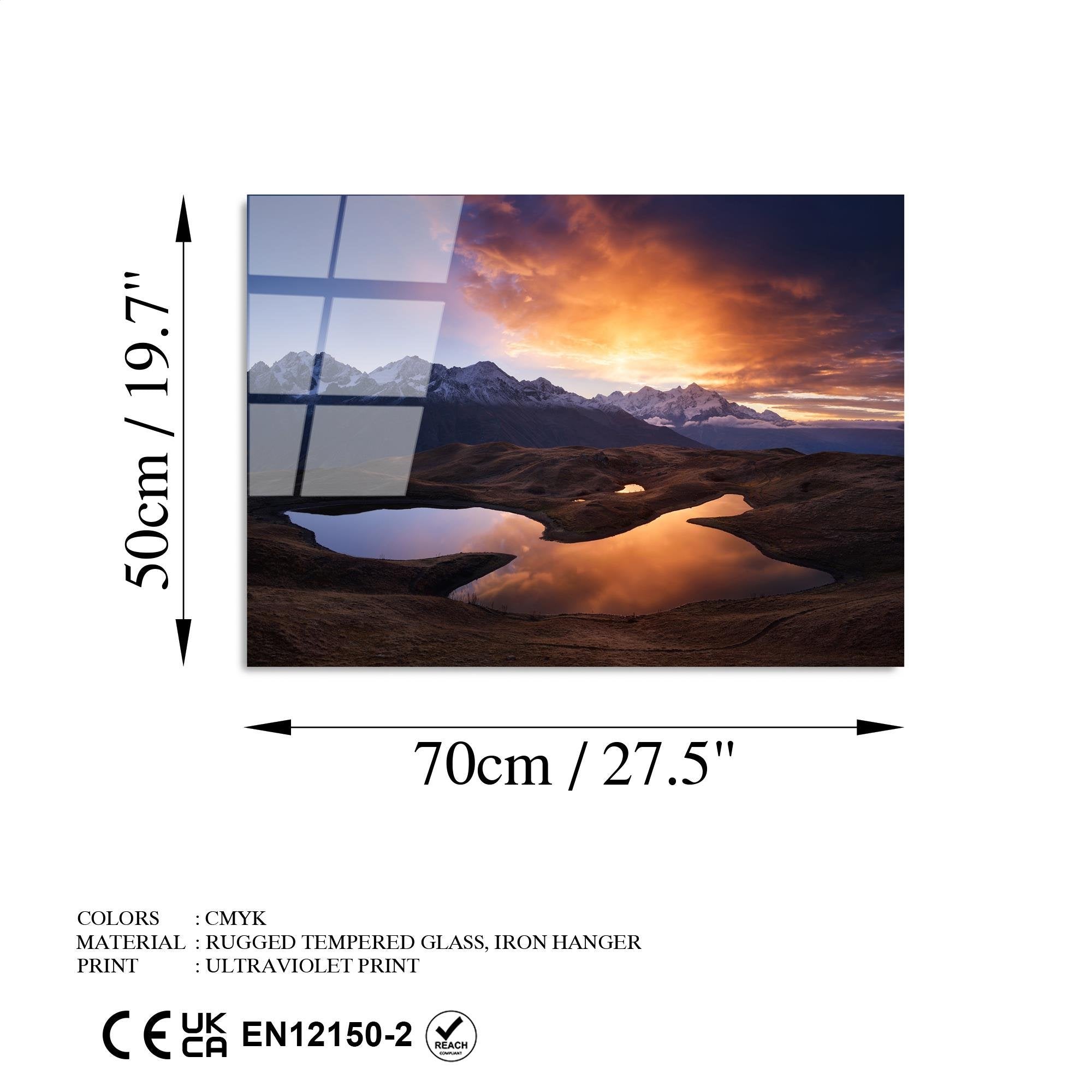 UV-303 Baskılı Cam Dikdörtgen Duvar Tablosu | ByLamp