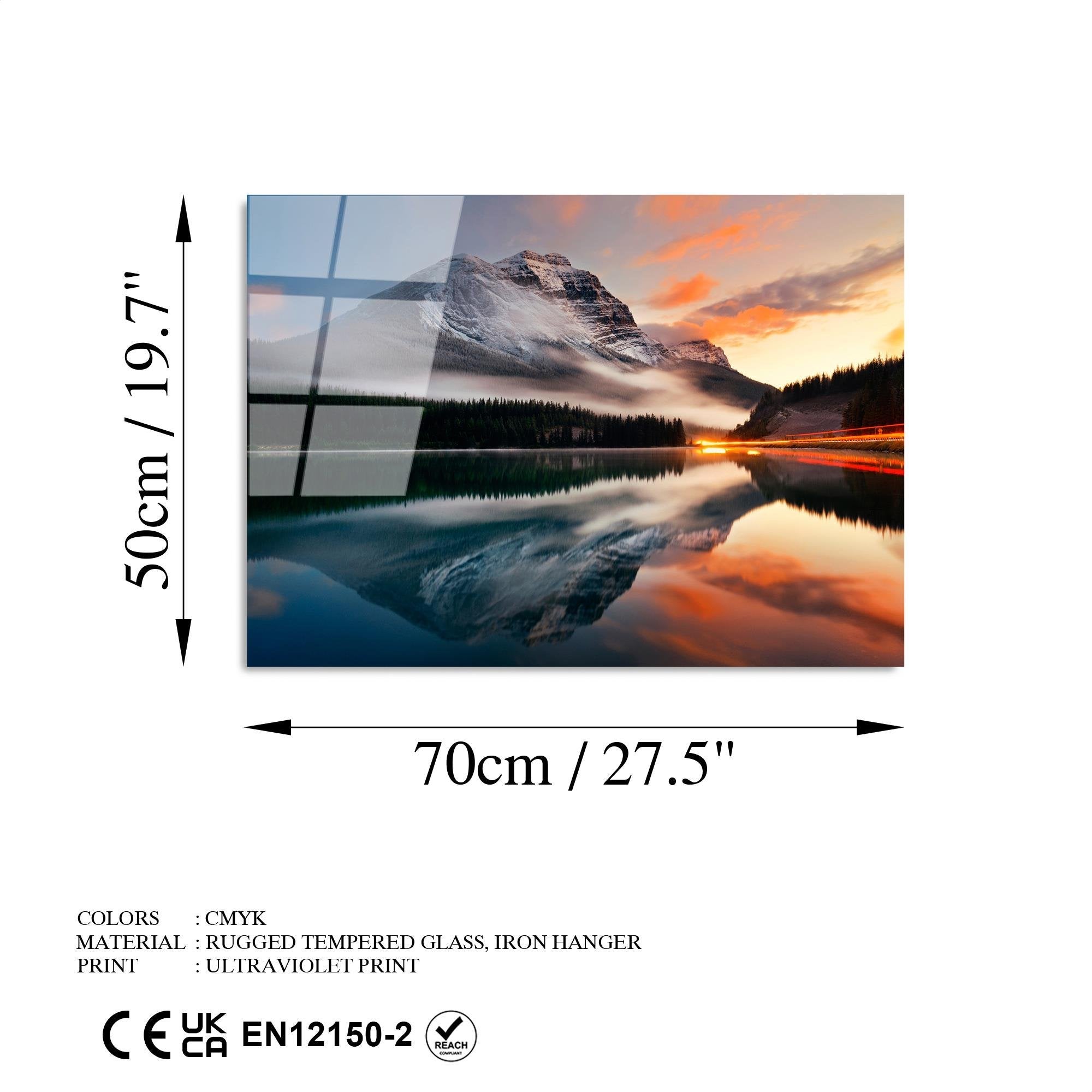 UV-304 Baskılı Cam Dikdörtgen Duvar Tablosu | ByLamp