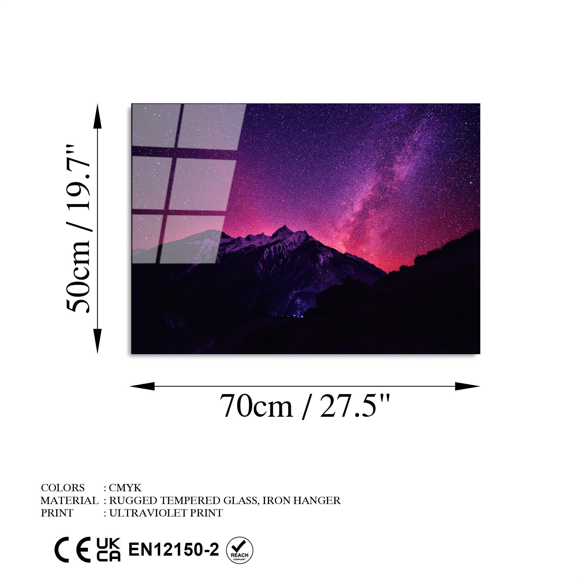 UV-306 Baskılı Cam Dikdörtgen Duvar Tablosu | ByLamp