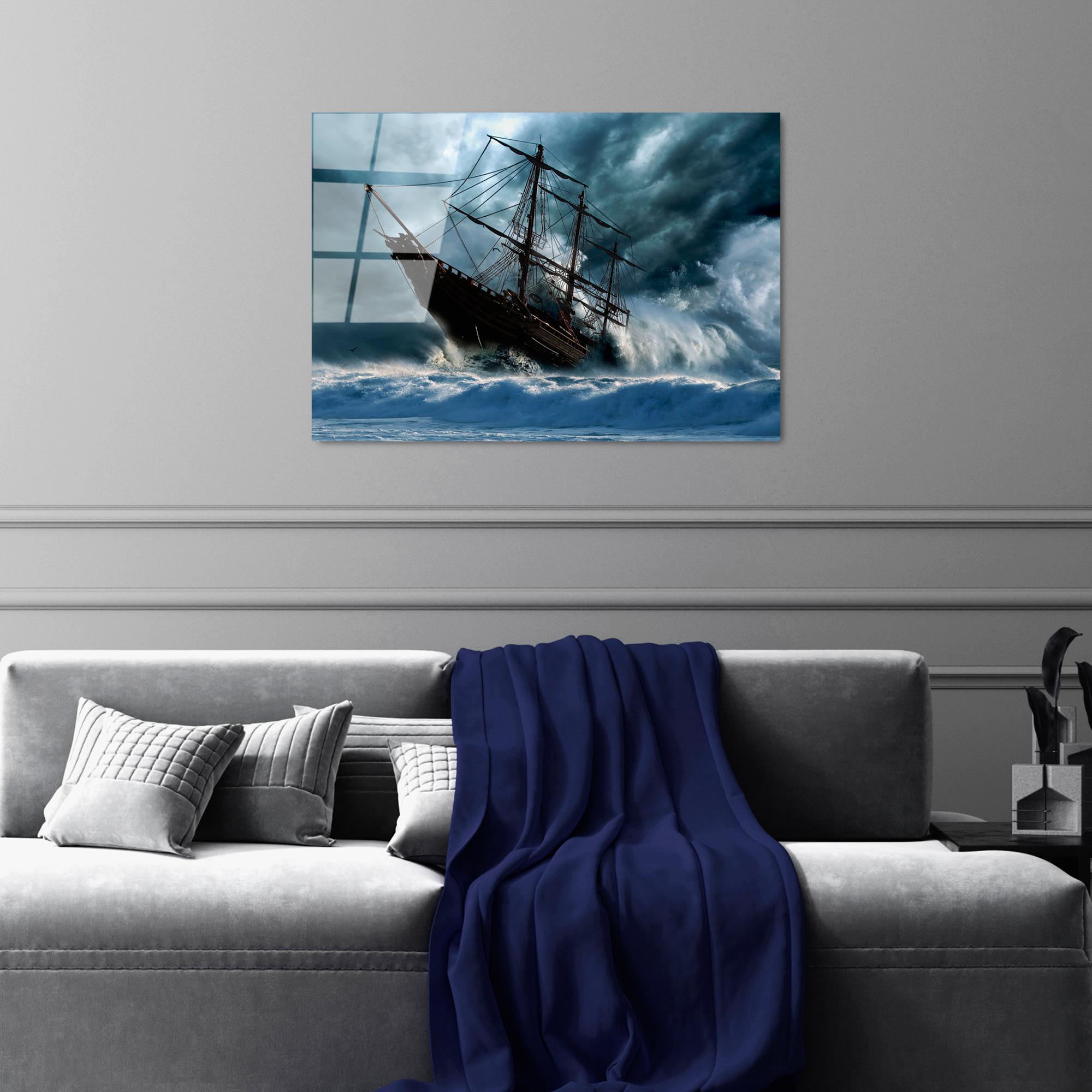 UV-307 Baskılı Cam Dikdörtgen Duvar Tablosu | ByLamp