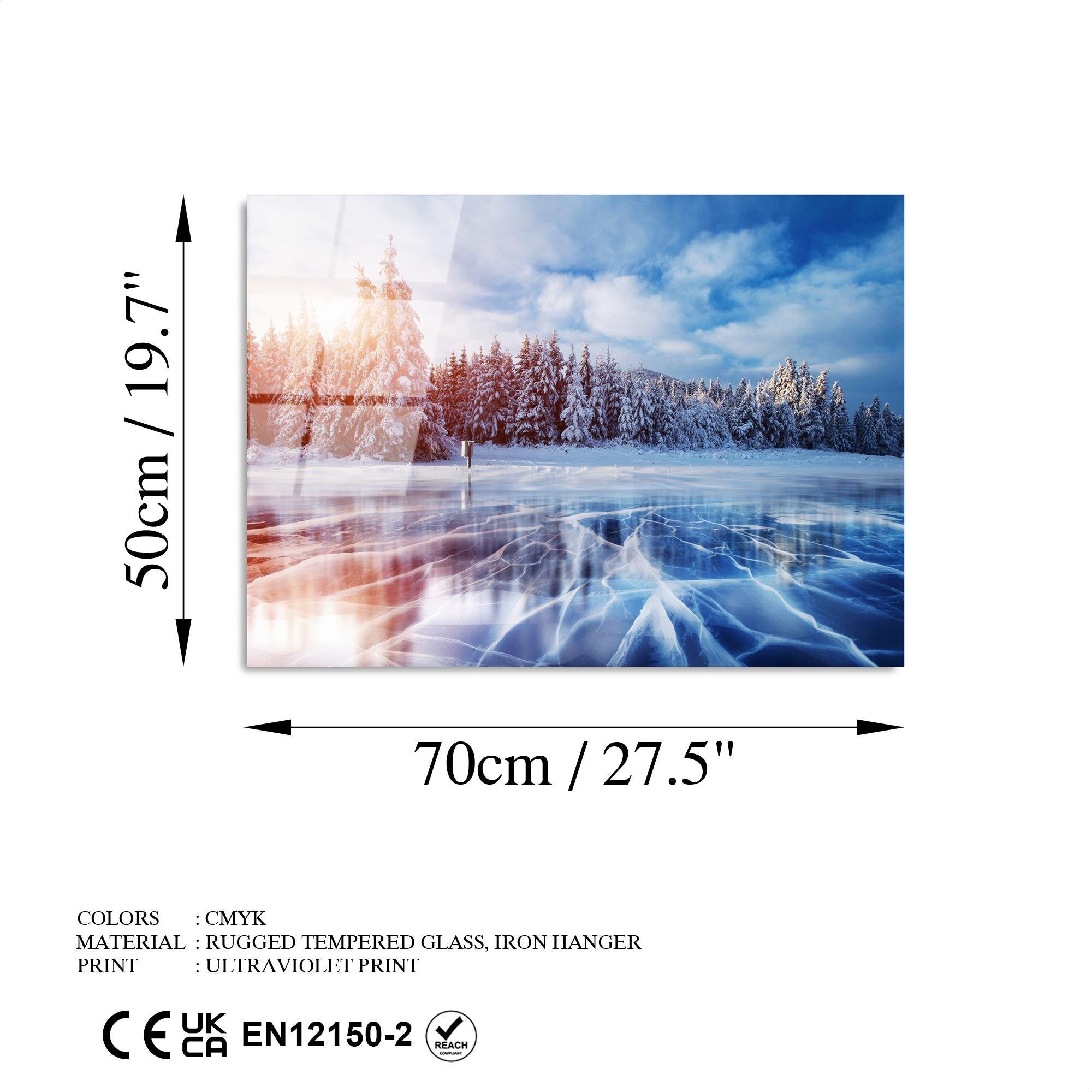 UV-309 Baskılı Cam Dikdörtgen Duvar Tablosu | ByLamp