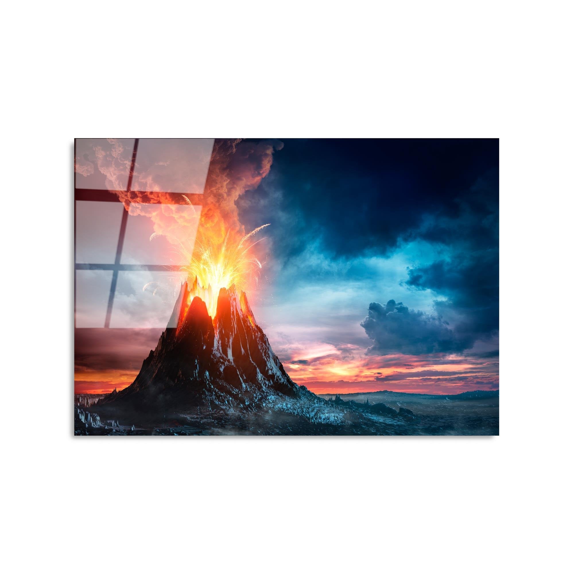 UV-310 Baskılı Cam Dikdörtgen Duvar Tablosu | ByLamp