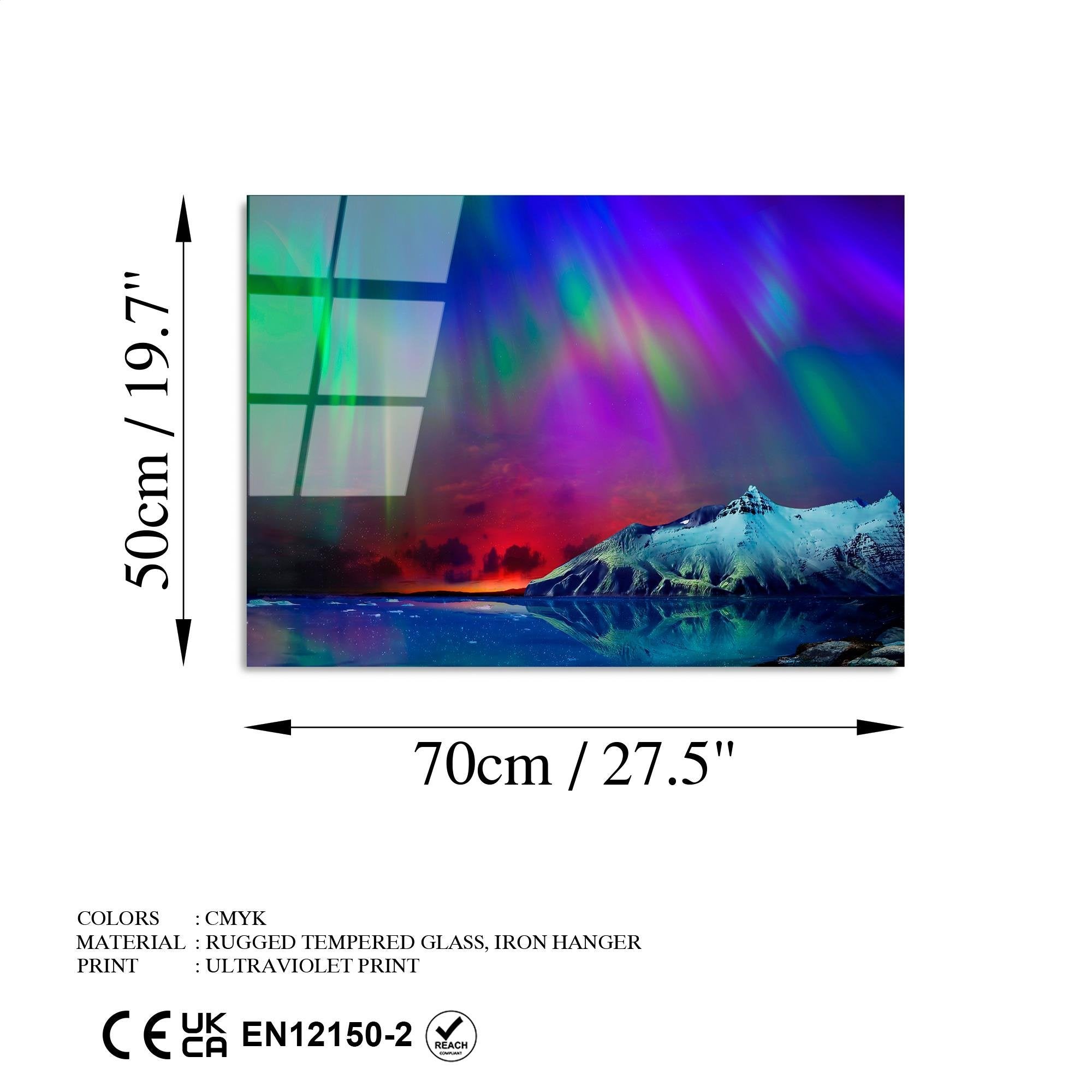 UV-314 Baskılı Cam Dikdörtgen Duvar Tablosu | ByLamp