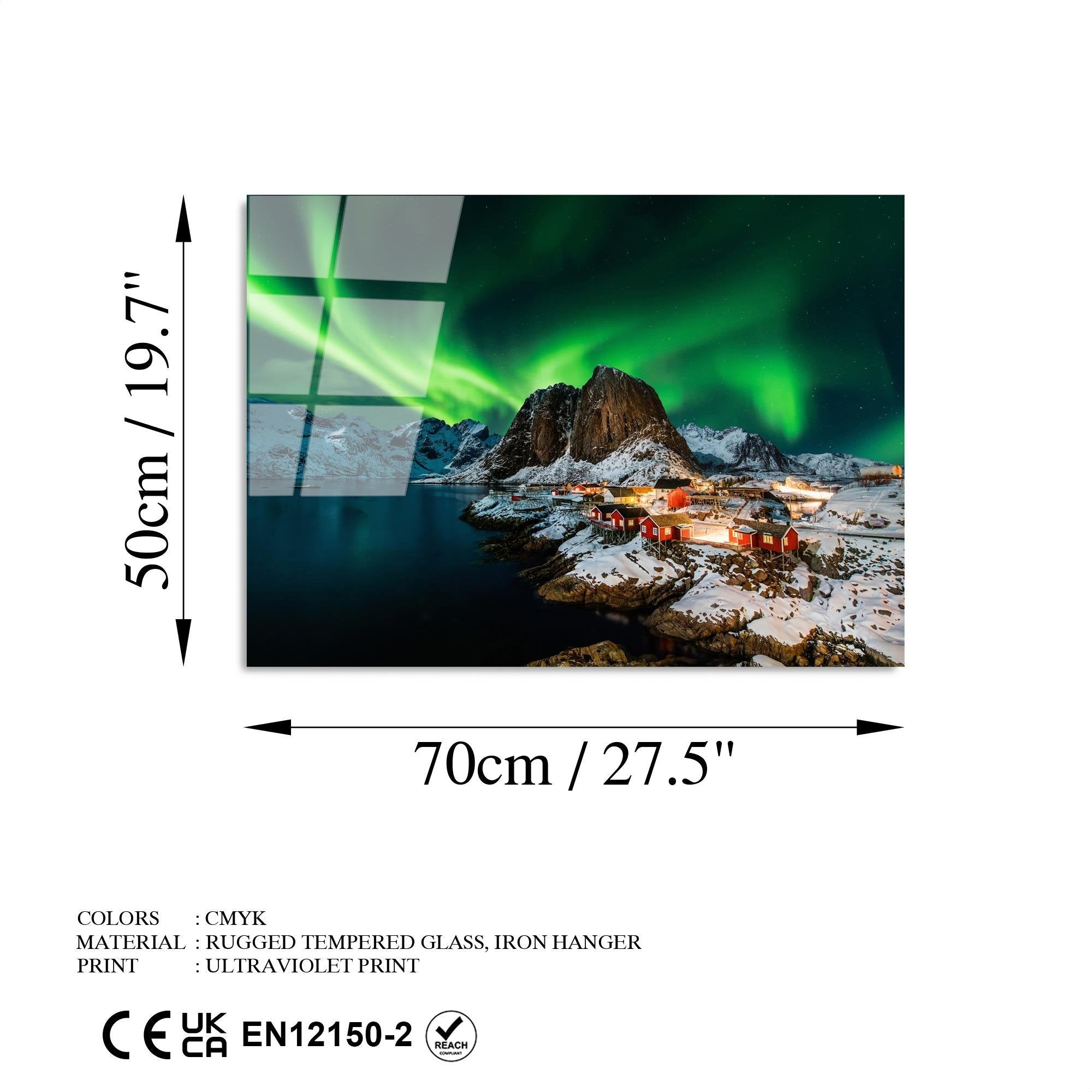 UV-317 Baskılı Cam Dikdörtgen Duvar Tablosu | ByLamp