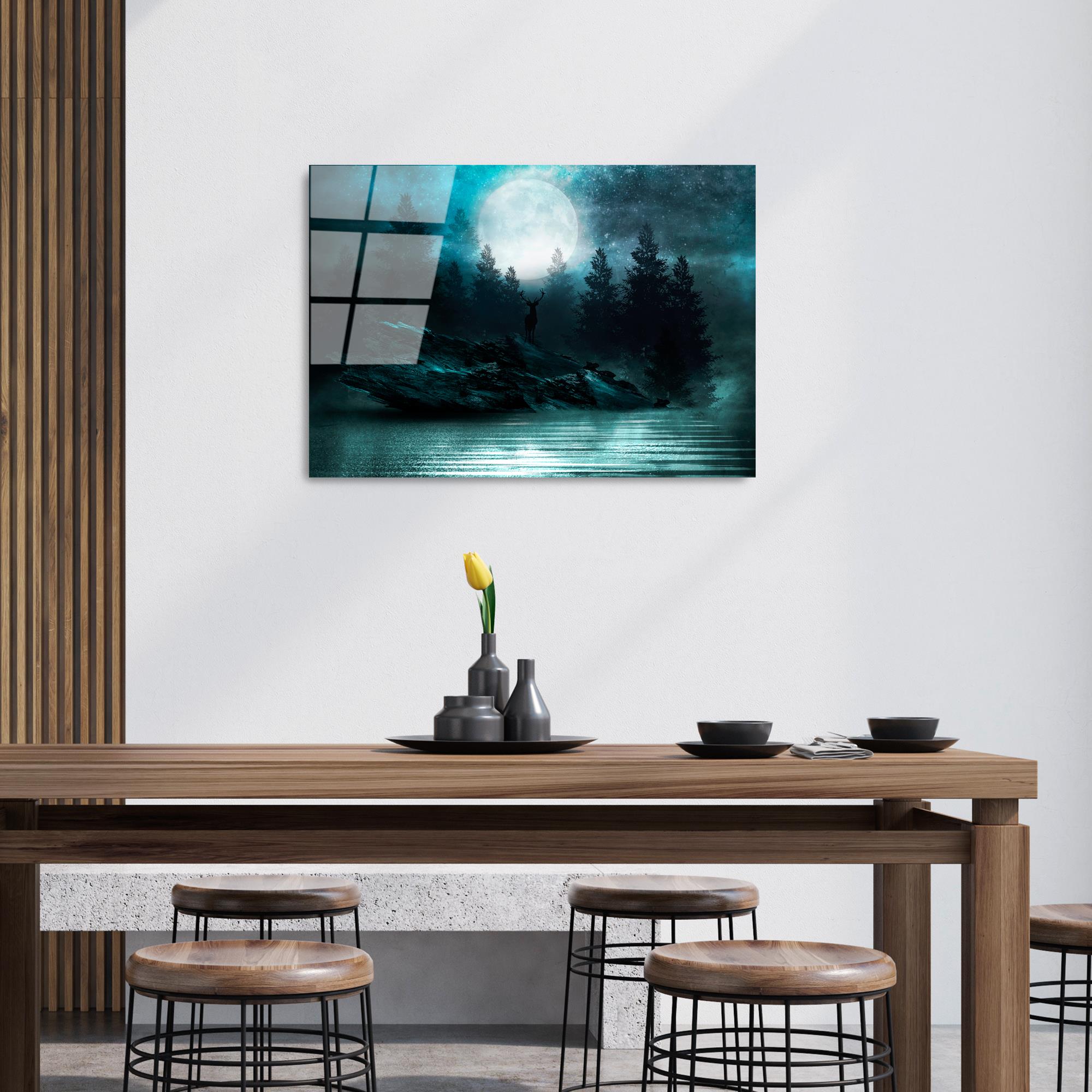 UV-318 Baskılı Cam Dikdörtgen Duvar Tablosu | ByLamp