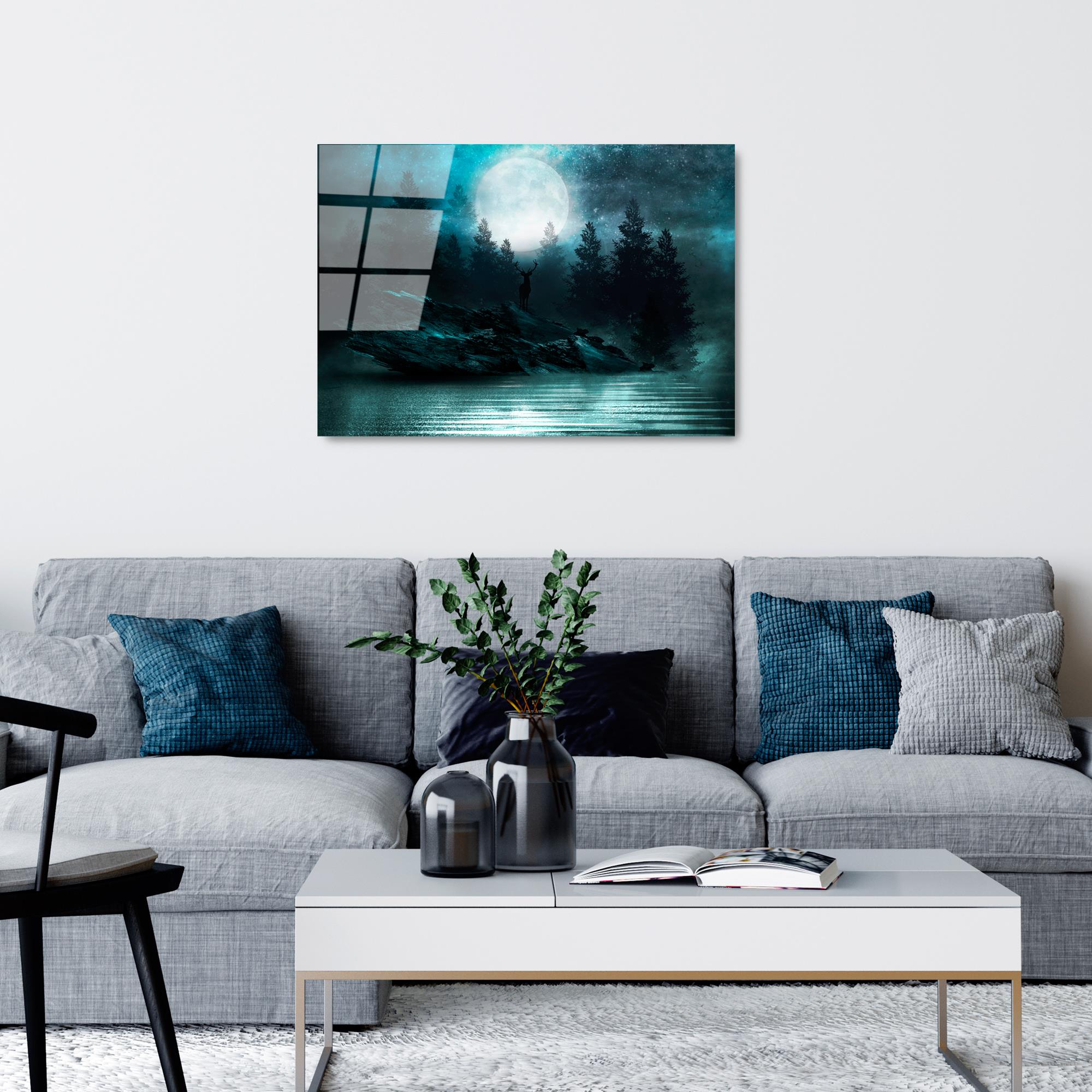 UV-318 Baskılı Cam Dikdörtgen Duvar Tablosu | ByLamp