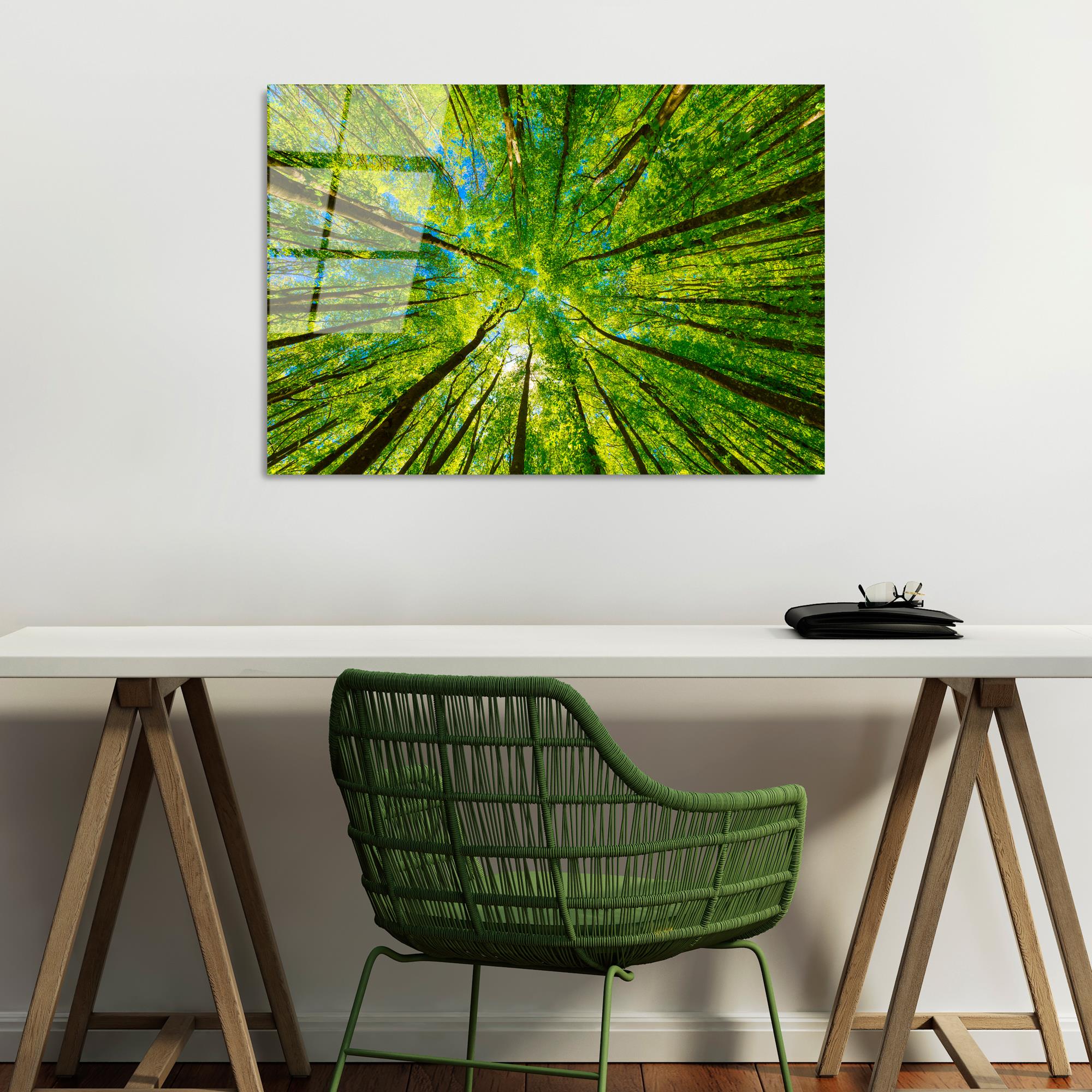 UV-319 Baskılı Cam Dikdörtgen Duvar Tablosu | ByLamp