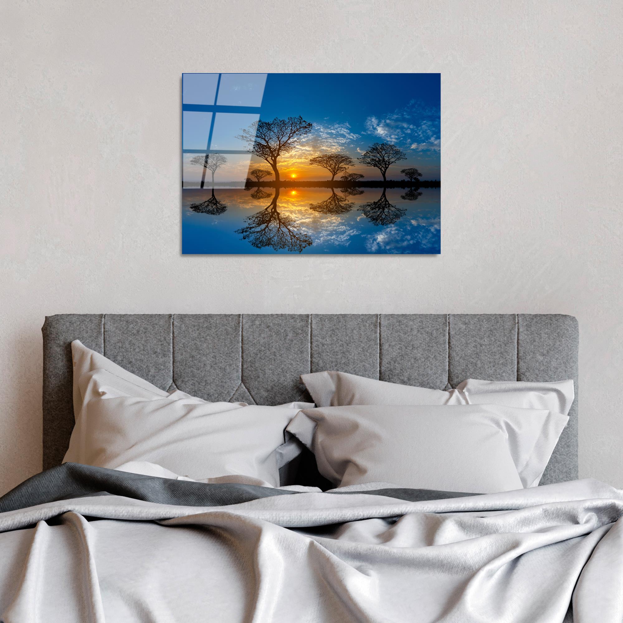 UV-321 Baskılı Cam Dikdörtgen Duvar Tablosu | ByLamp