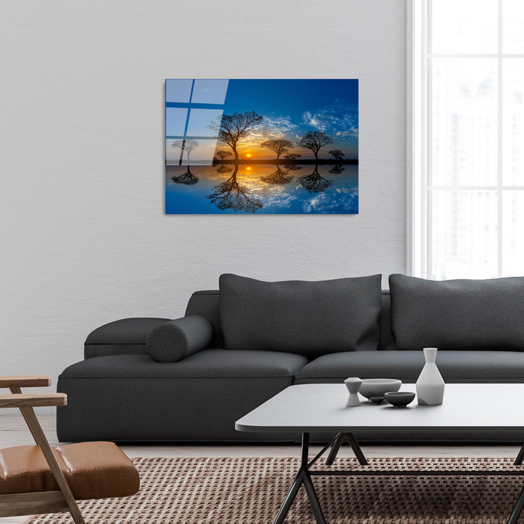 UV-321 Baskılı Cam Dikdörtgen Duvar Tablosu | ByLamp