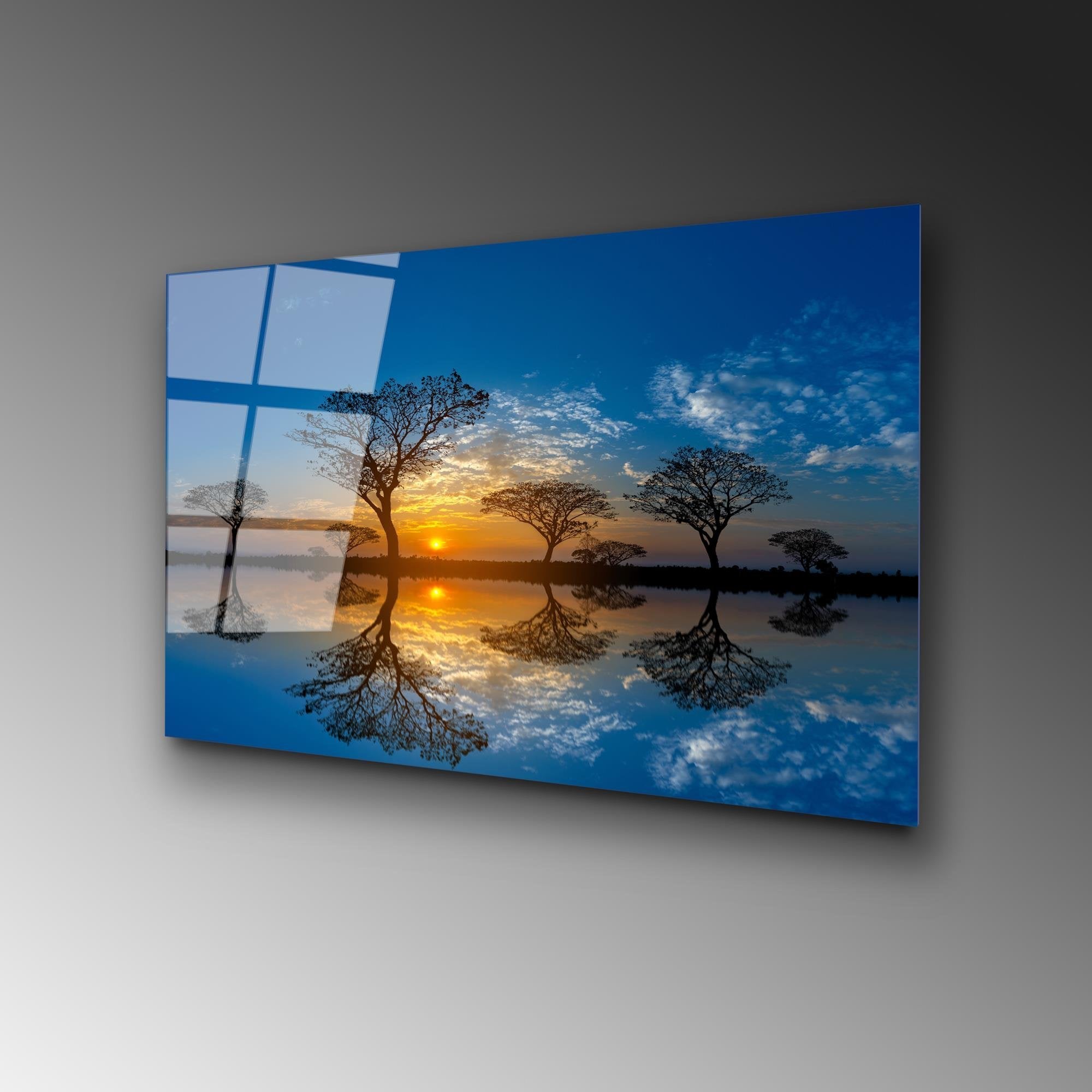 UV-321 Baskılı Cam Dikdörtgen Duvar Tablosu | ByLamp