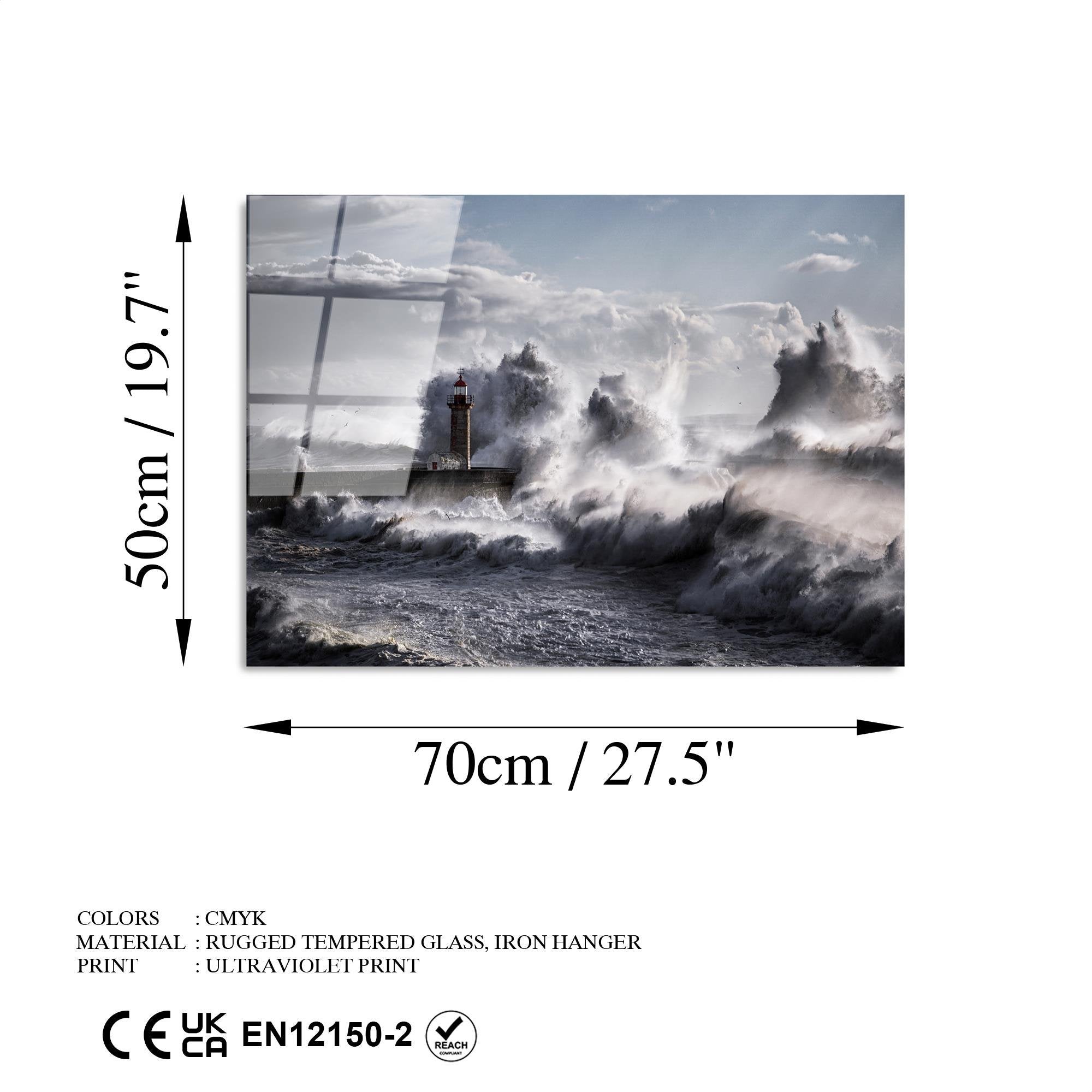 UV-326 Baskılı Cam Dikdörtgen Duvar Tablosu | ByLamp