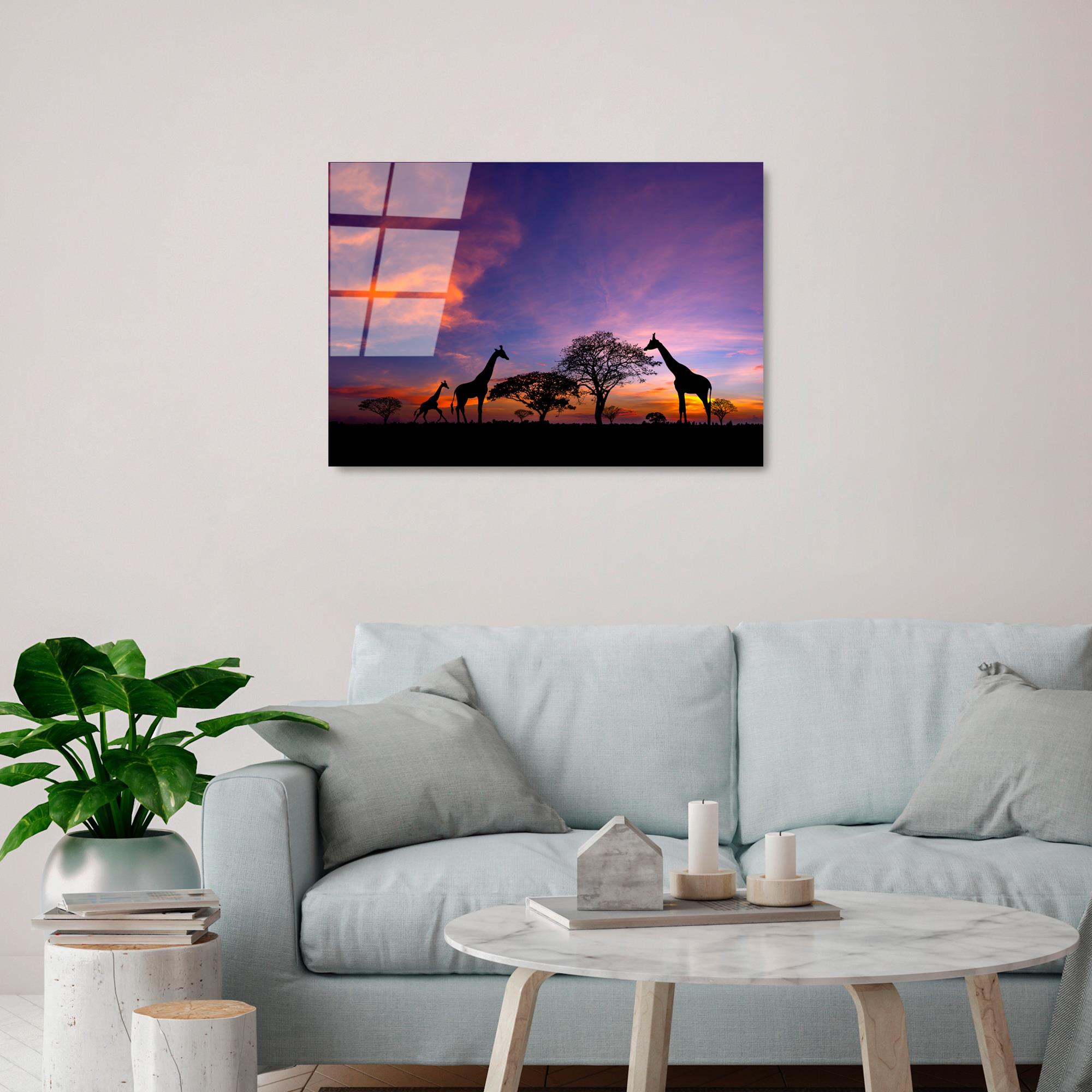 UV-327 Baskılı Cam Dikdörtgen Duvar Tablosu | ByLamp