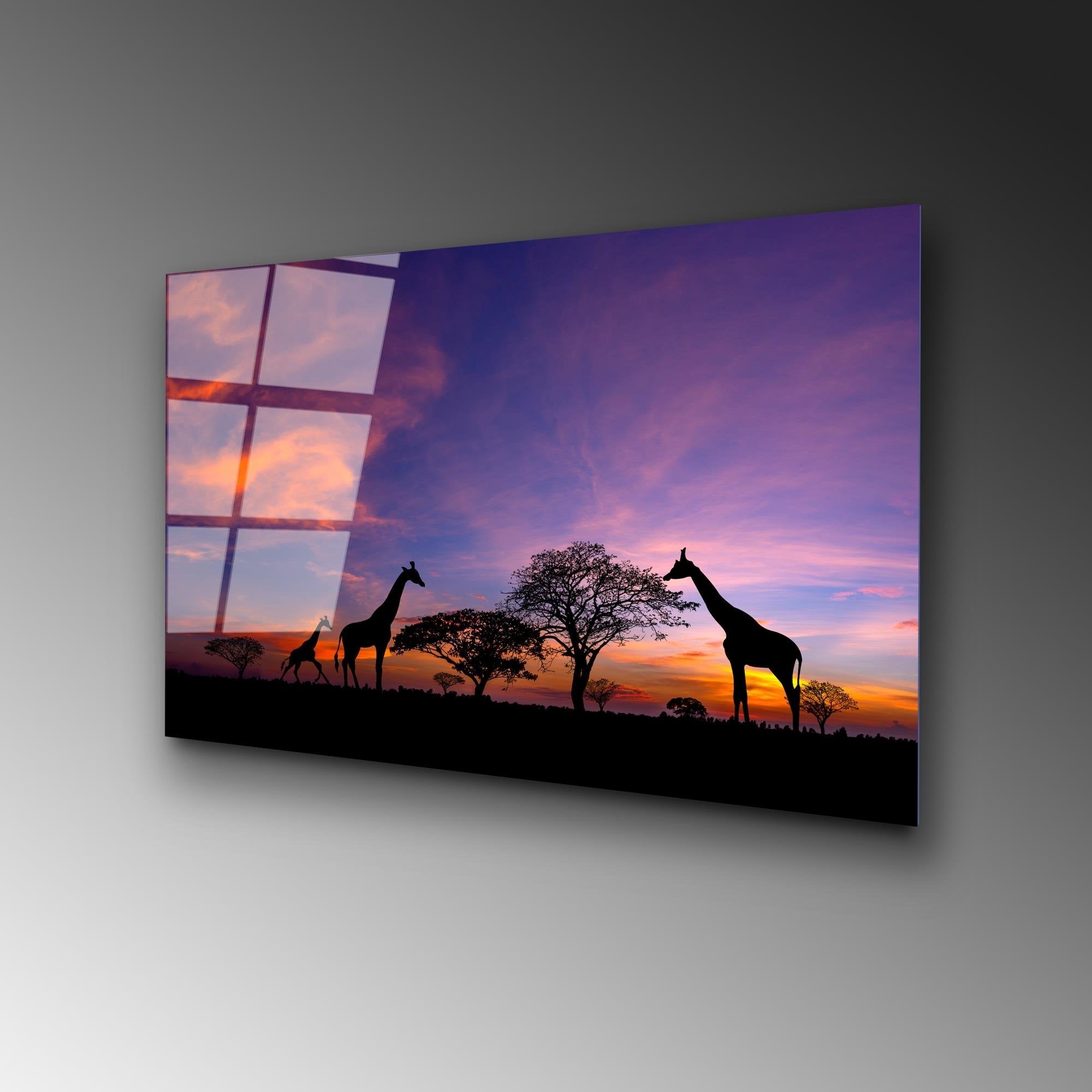 UV-327 Baskılı Cam Dikdörtgen Duvar Tablosu | ByLamp