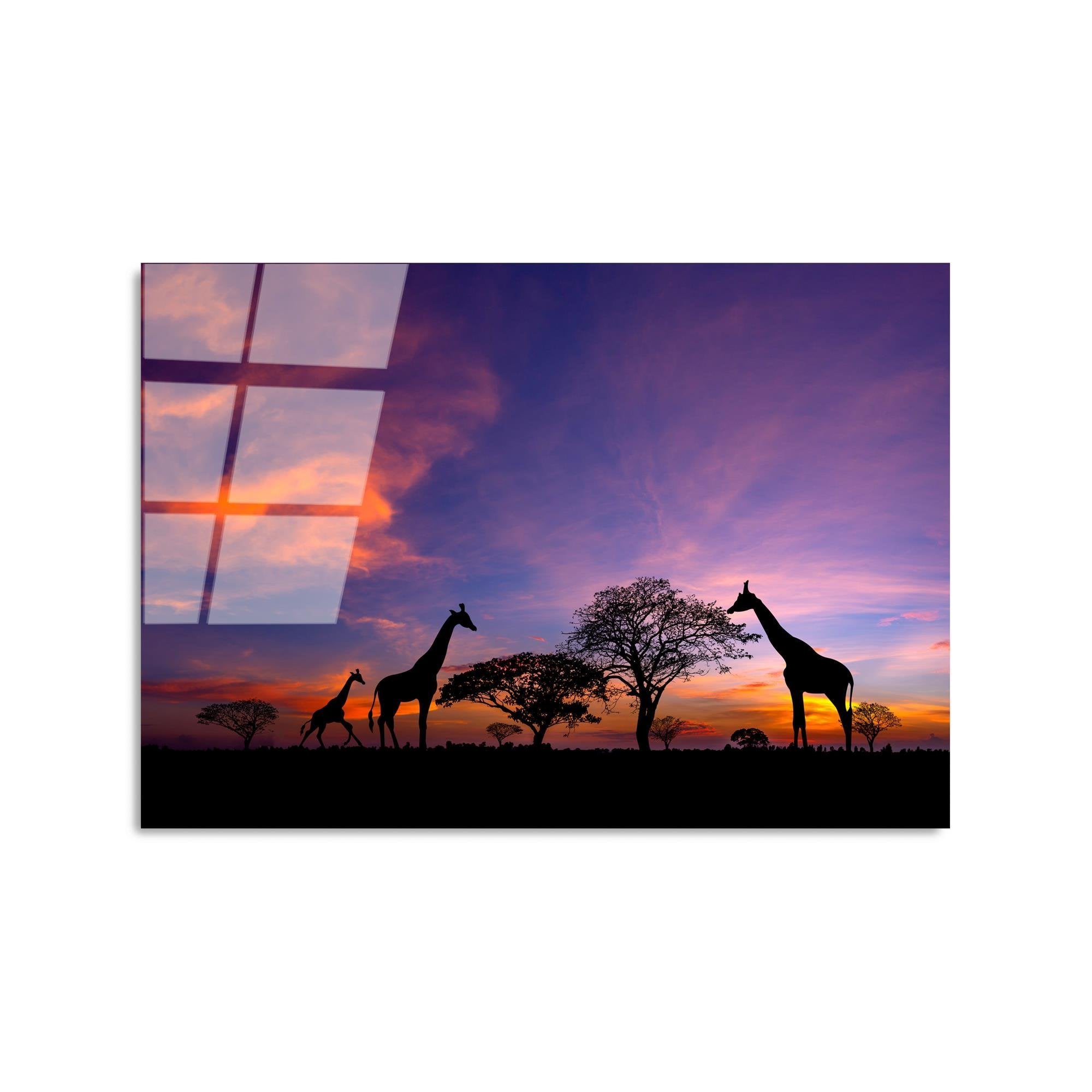 UV-327 Baskılı Cam Dikdörtgen Duvar Tablosu | ByLamp