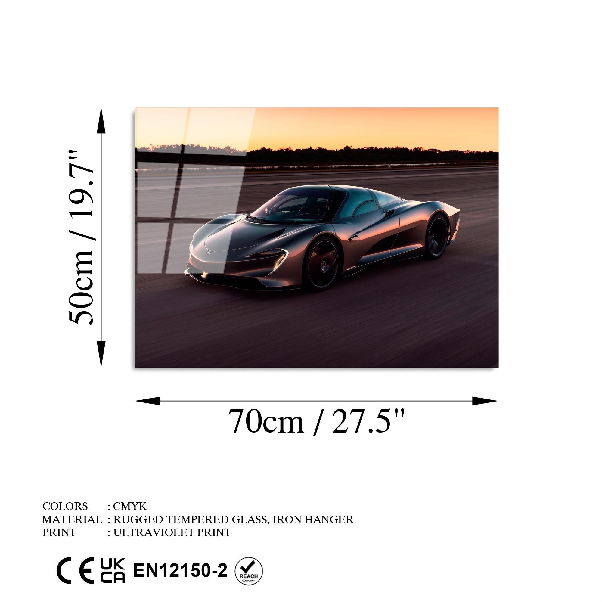 UV-333 Baskılı Cam Dikdörtgen Duvar Tablosu | ByLamp