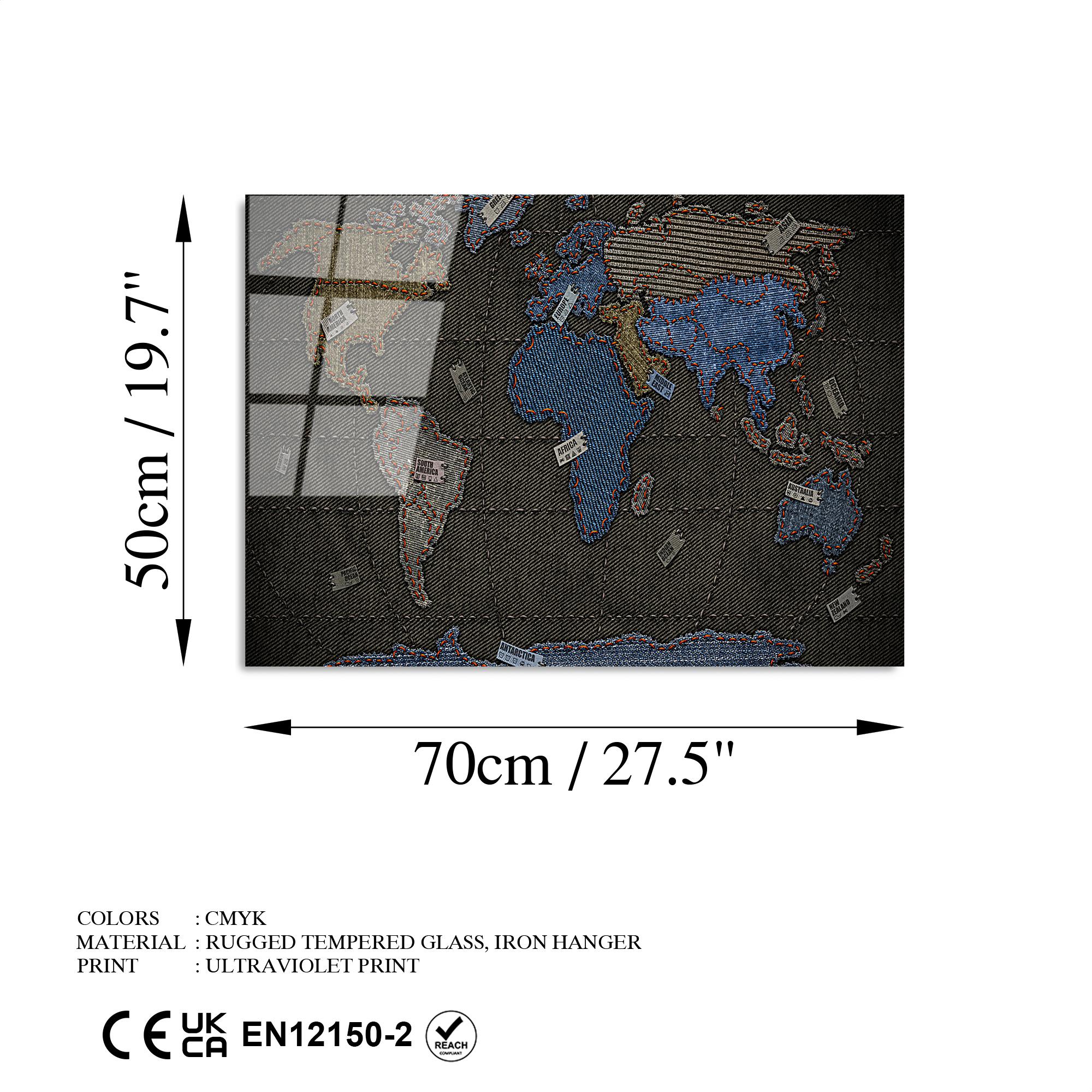 UV-338 Baskılı Cam Dikdörtgen Duvar Tablosu | ByLamp