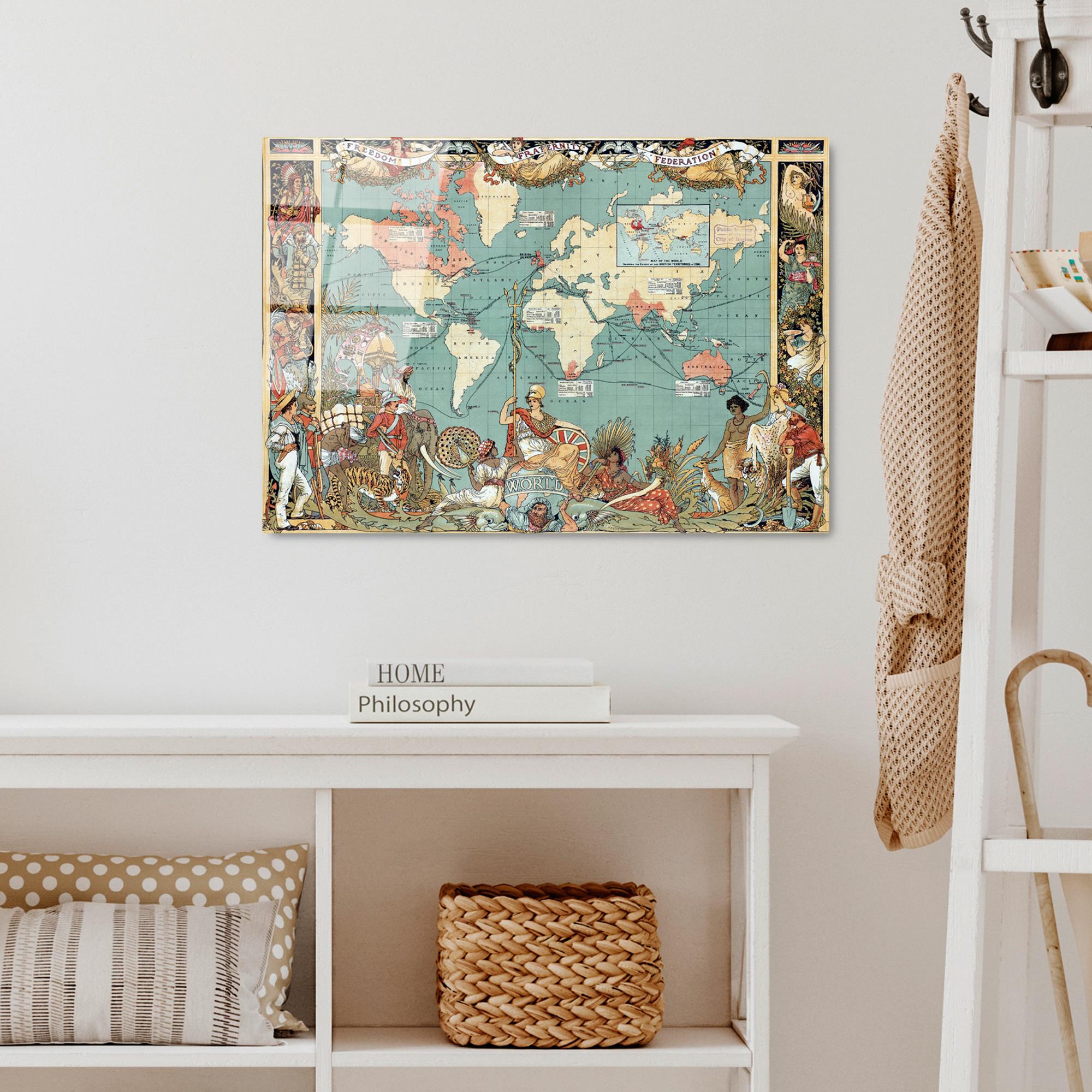 UV-339 Baskılı Cam Dikdörtgen Duvar Tablosu | ByLamp