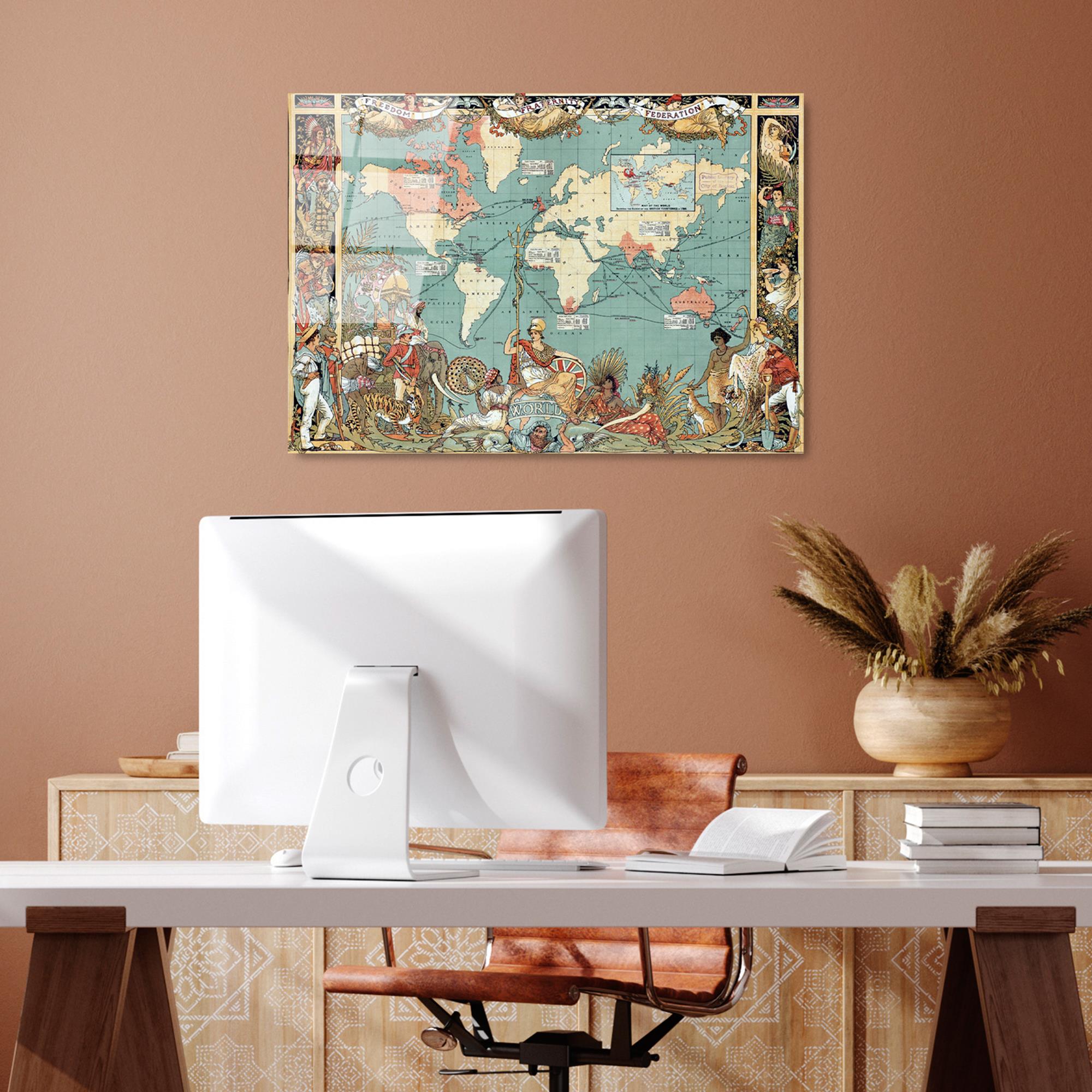 UV-339 Baskılı Cam Dikdörtgen Duvar Tablosu | ByLamp