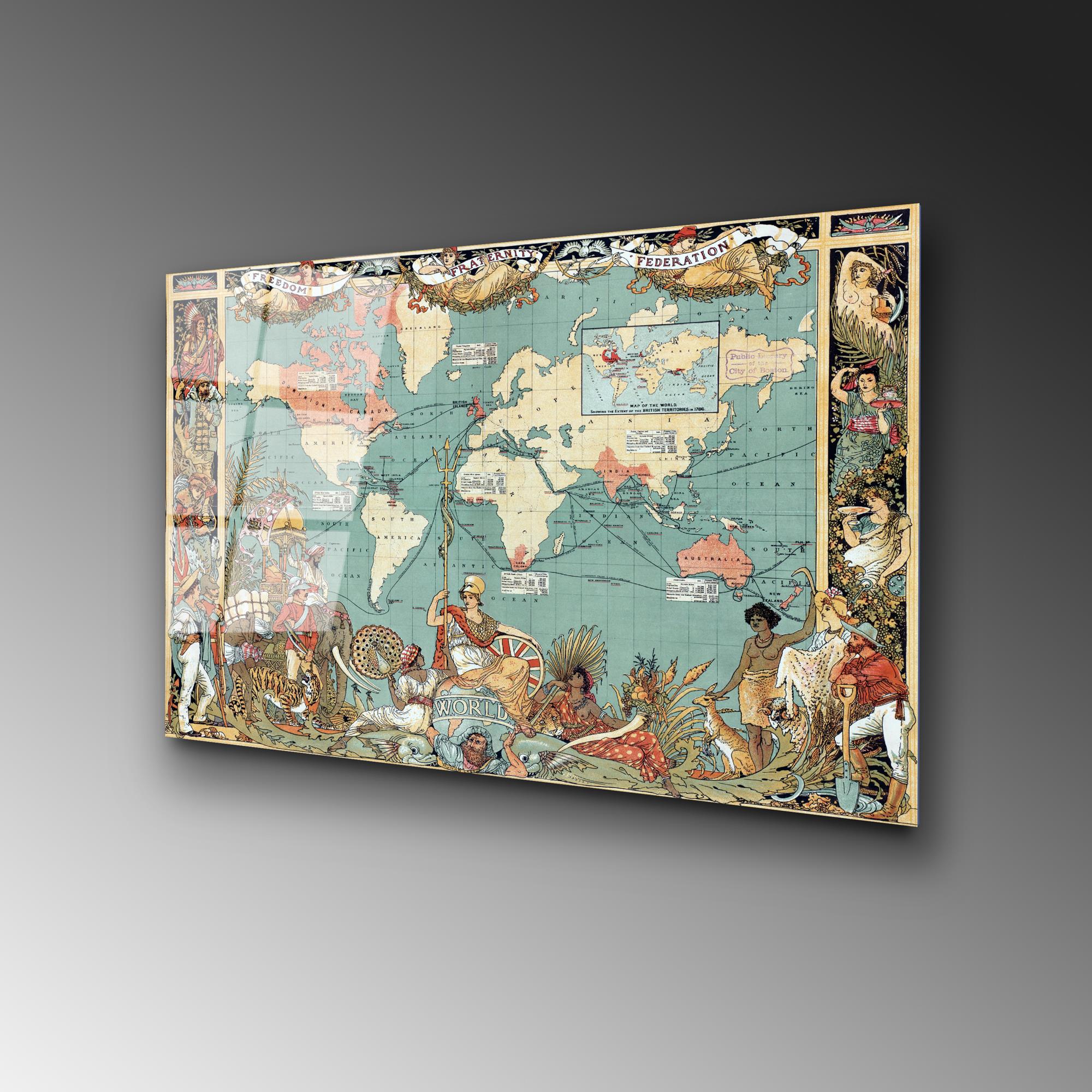 UV-339 Baskılı Cam Dikdörtgen Duvar Tablosu | ByLamp