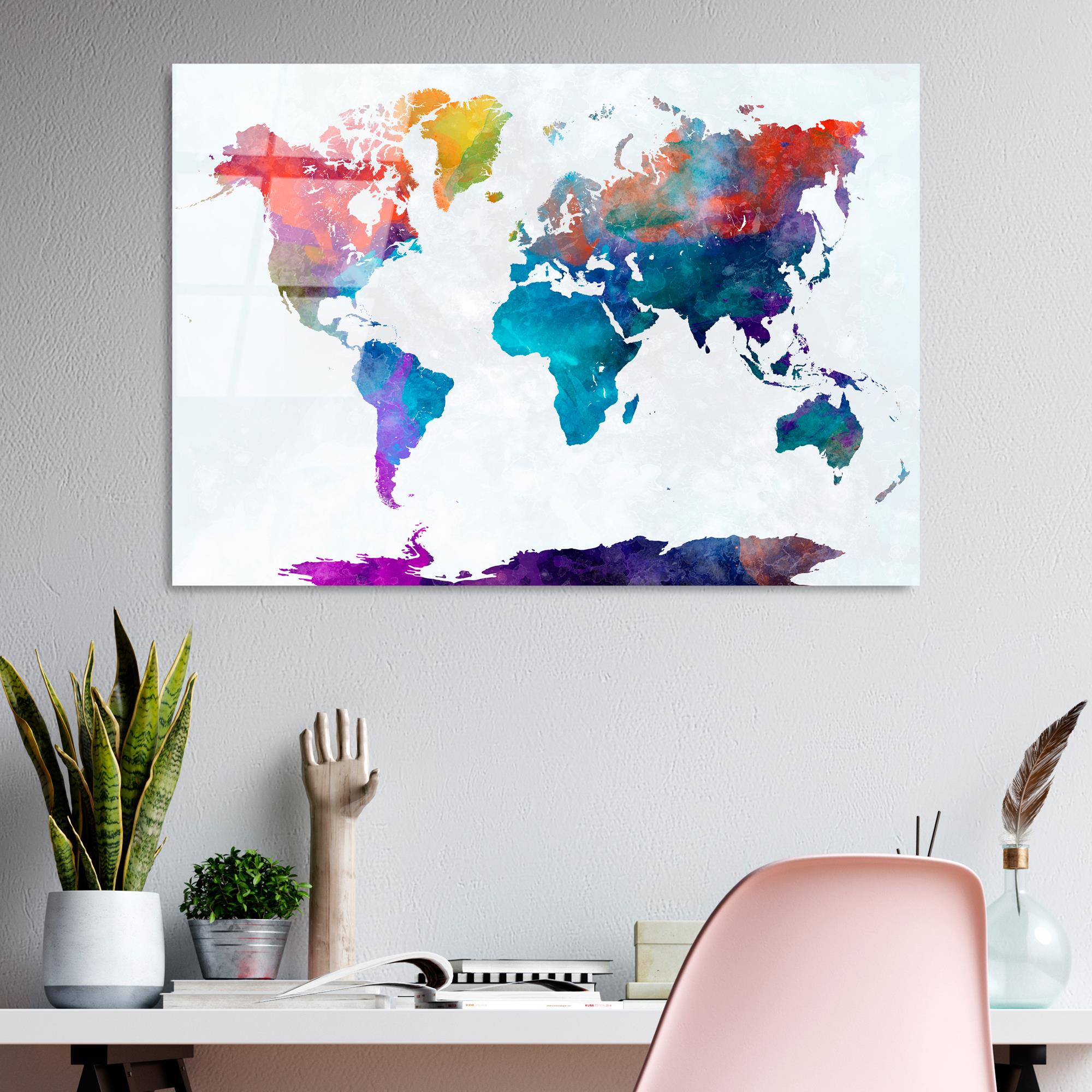 UV-340 Baskılı Cam Dikdörtgen Duvar Tablosu | ByLamp