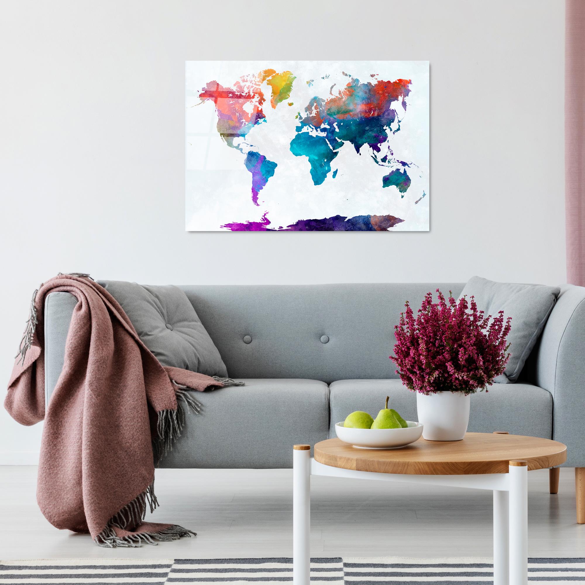 UV-340 Baskılı Cam Dikdörtgen Duvar Tablosu | ByLamp