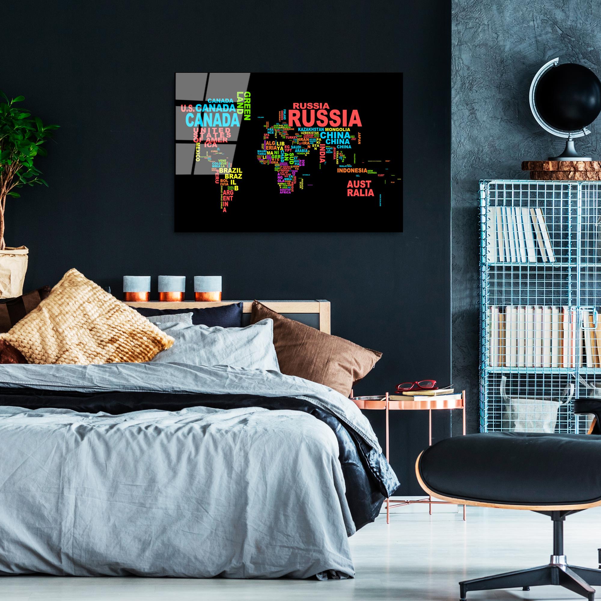 UV-341 Baskılı Cam Dikdörtgen Duvar Tablosu | ByLamp