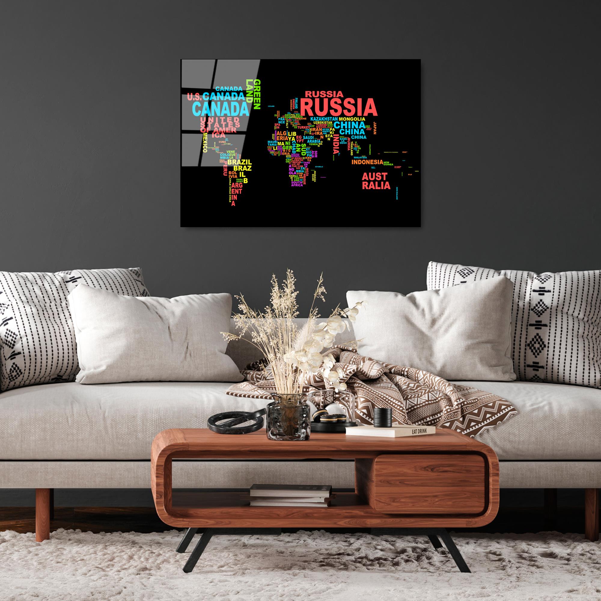 UV-341 Baskılı Cam Dikdörtgen Duvar Tablosu | ByLamp