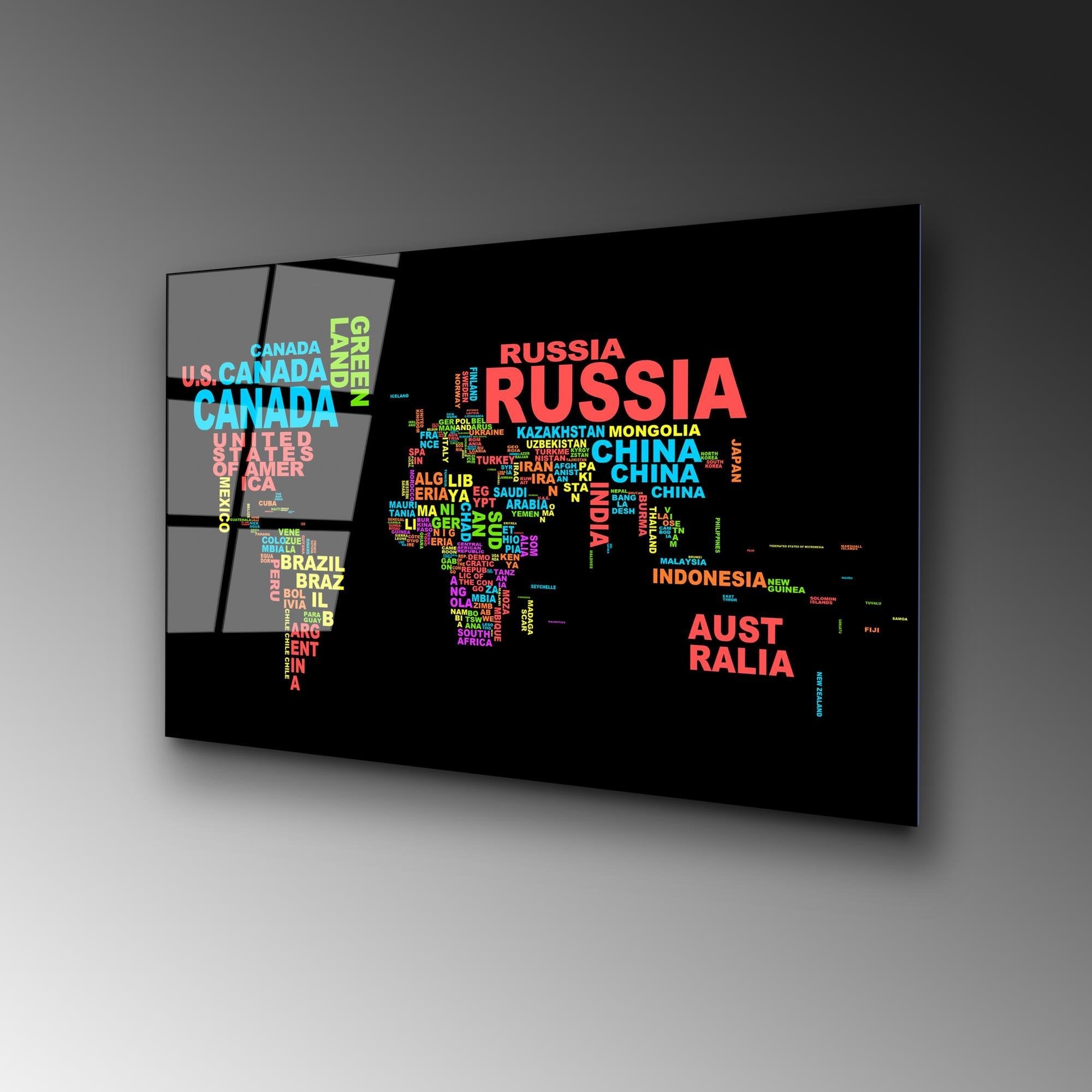 UV-341 Baskılı Cam Dikdörtgen Duvar Tablosu | ByLamp