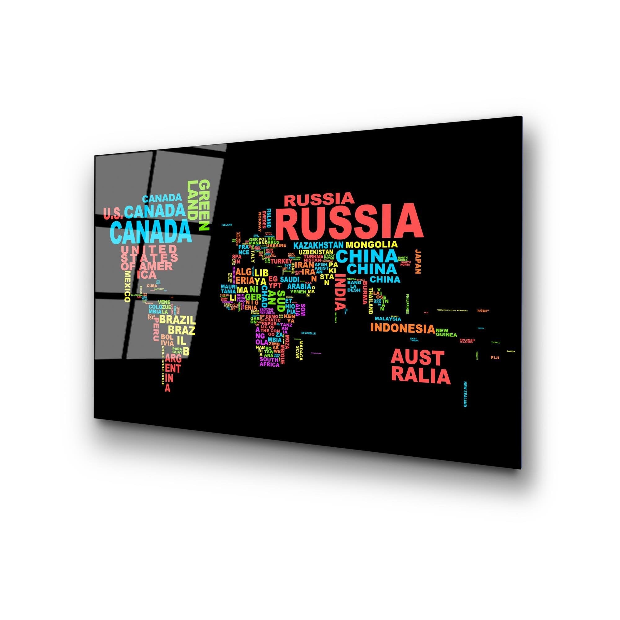 UV-341 Baskılı Cam Dikdörtgen Duvar Tablosu | ByLamp