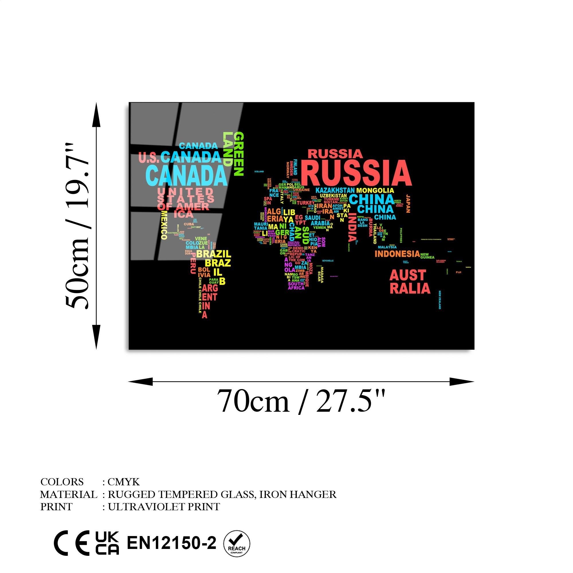 UV-341 Baskılı Cam Dikdörtgen Duvar Tablosu | ByLamp
