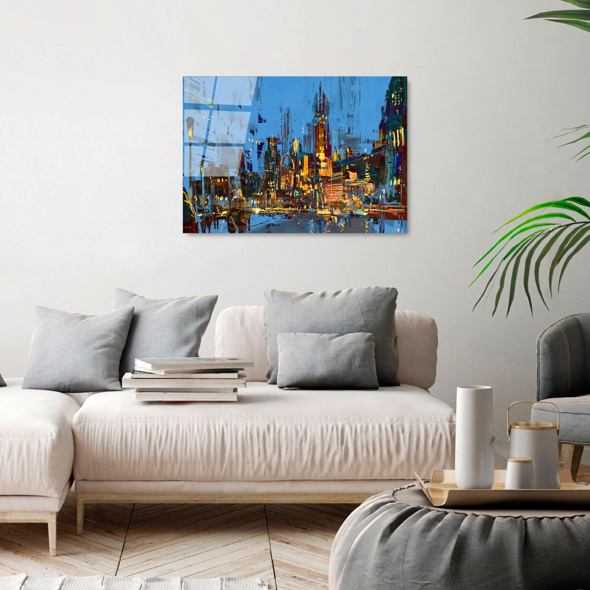 UV-345 Baskılı Cam Dikdörtgen Duvar Tablosu | ByLamp