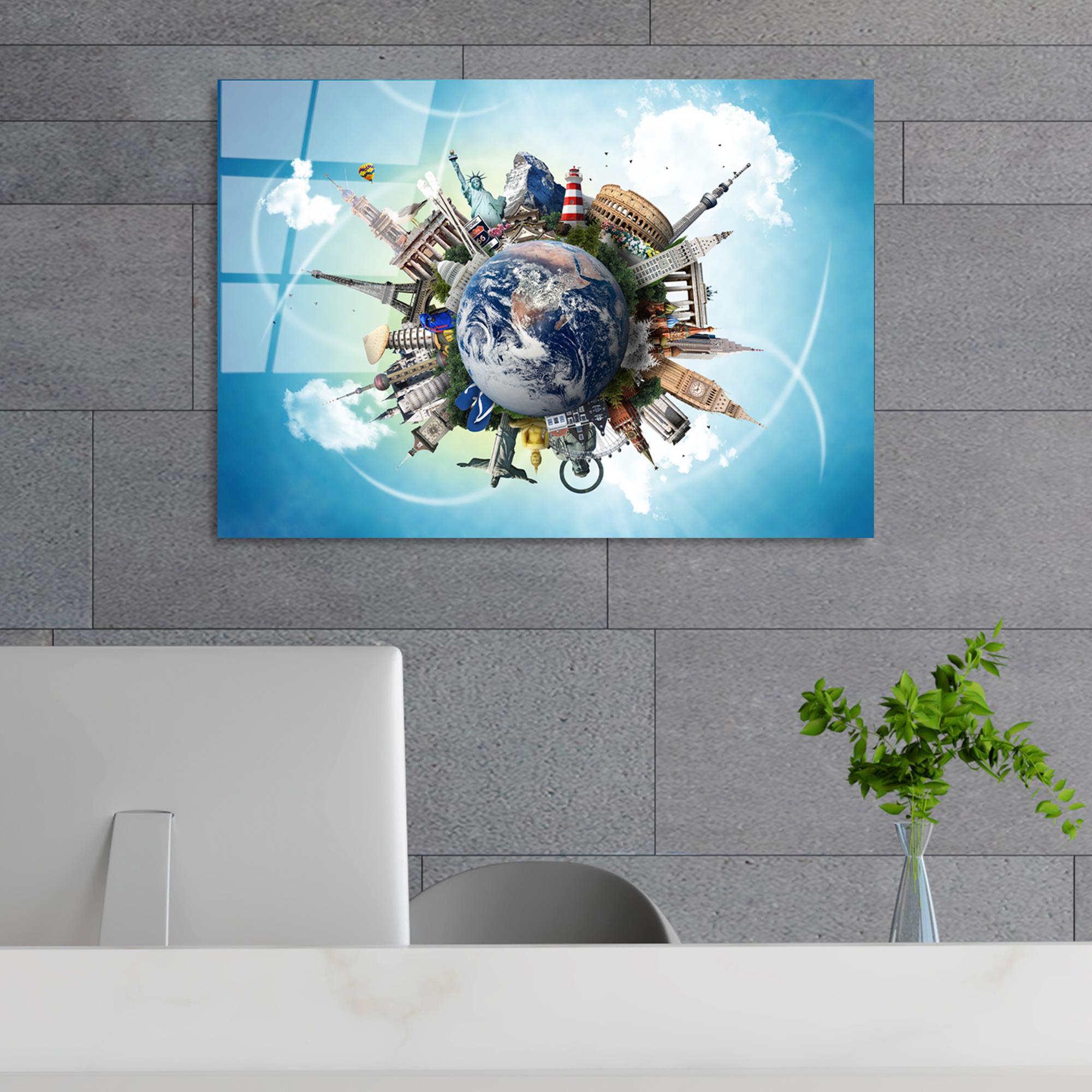 UV-346 Baskılı Cam Dikdörtgen Duvar Tablosu | ByLamp