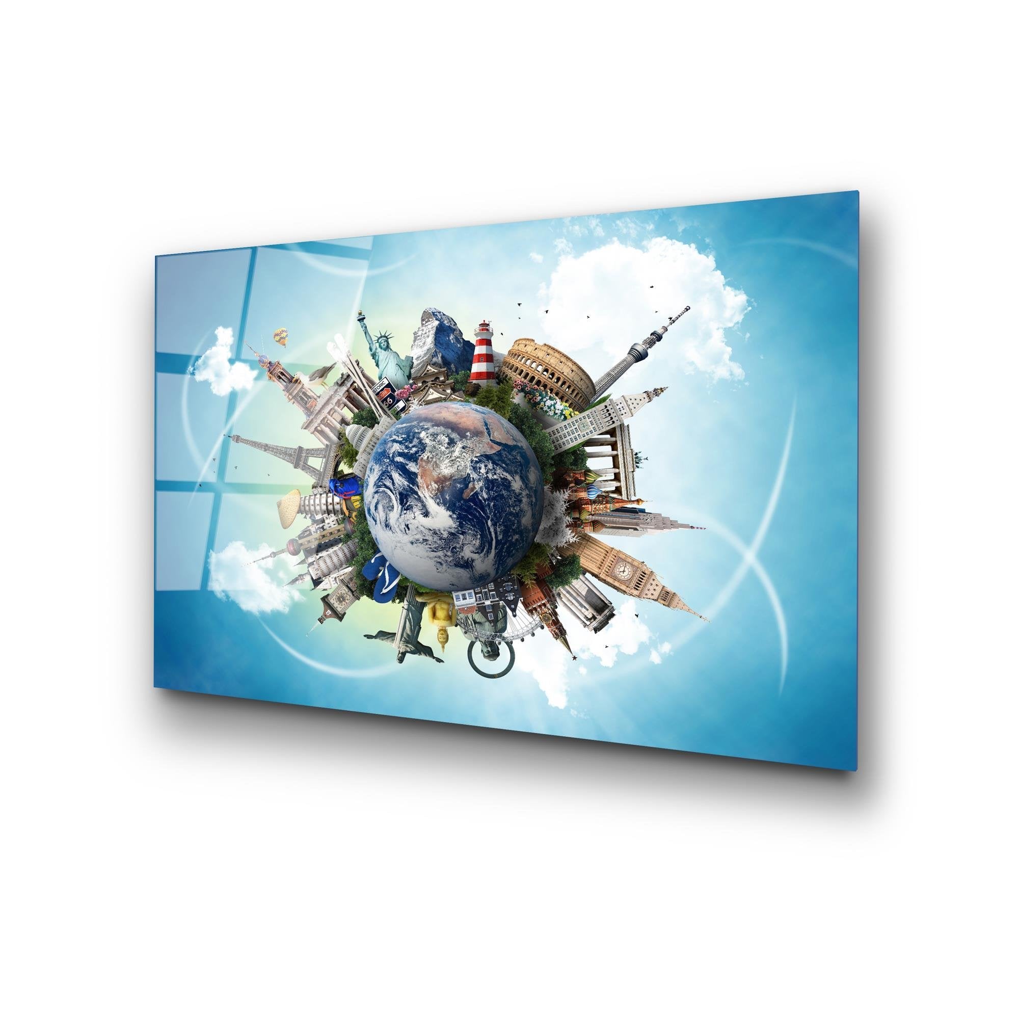 UV-346 Baskılı Cam Dikdörtgen Duvar Tablosu | ByLamp