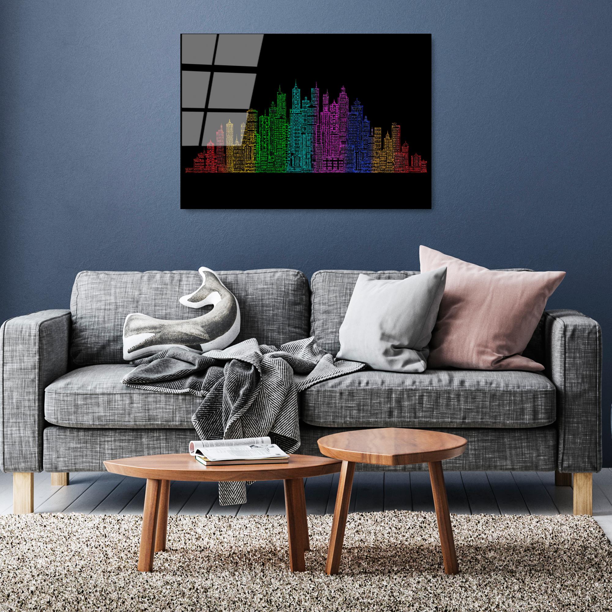 UV-349 Baskılı Cam Dikdörtgen Duvar Tablosu | ByLamp