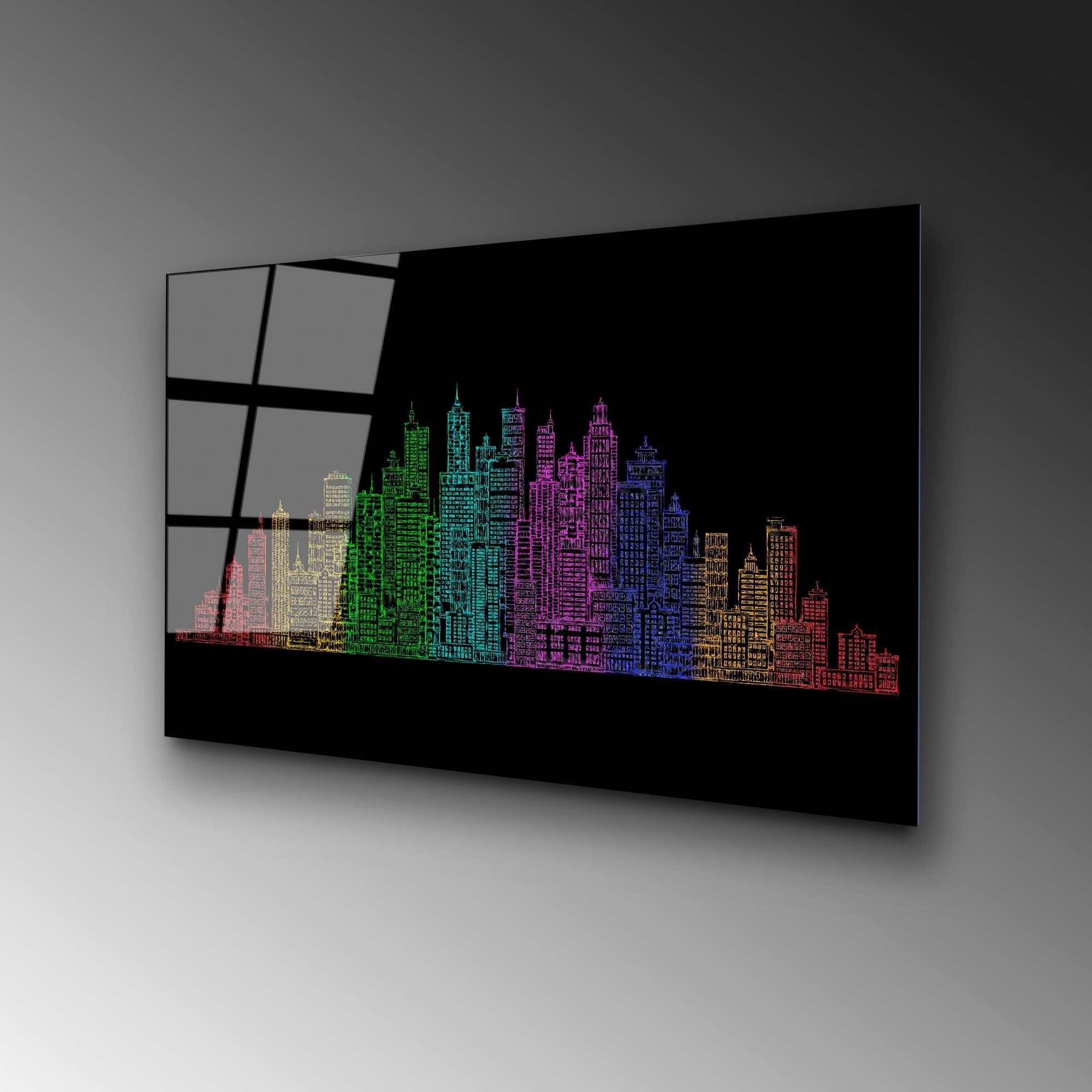 UV-349 Baskılı Cam Dikdörtgen Duvar Tablosu | ByLamp