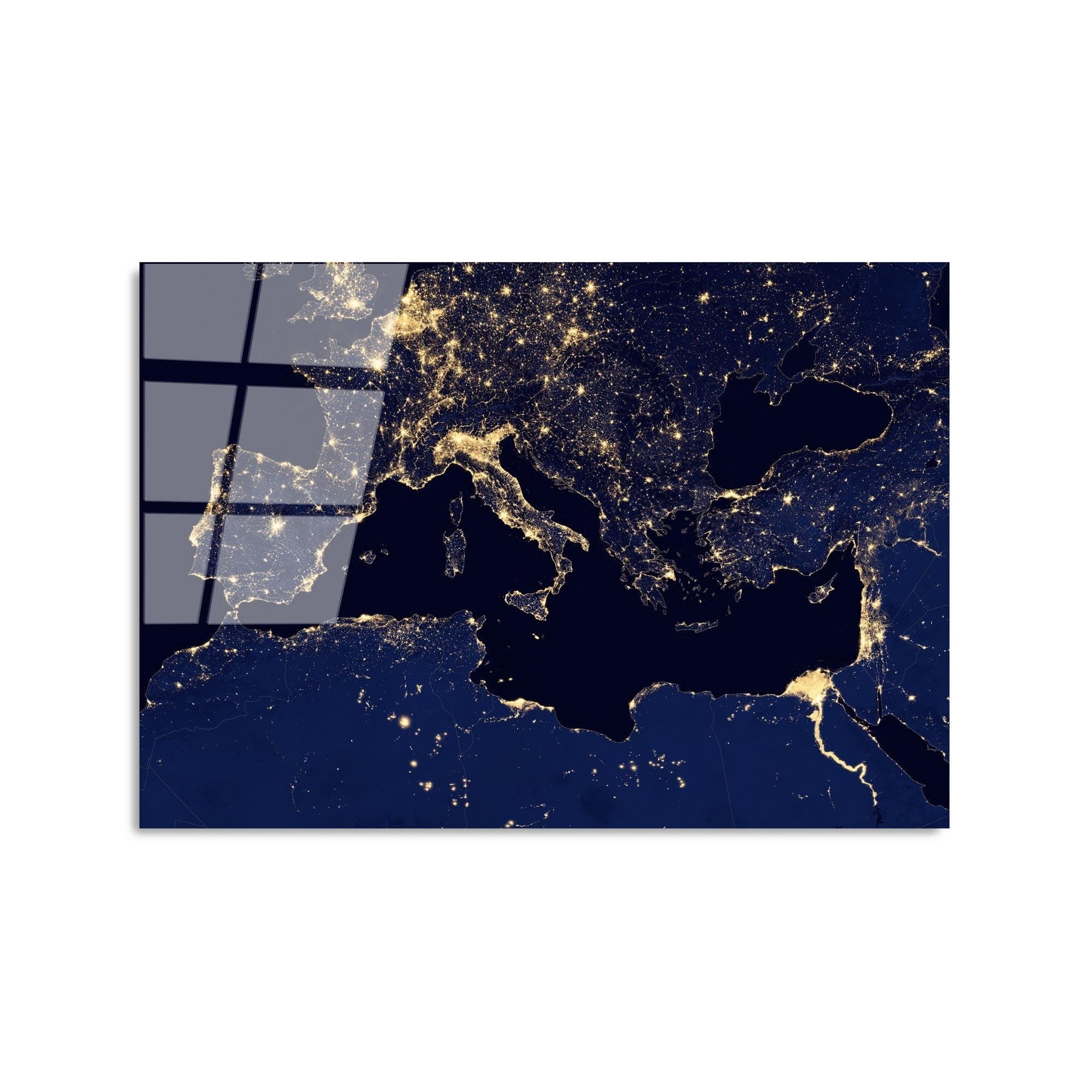 UV-350 Baskılı Cam Dikdörtgen Duvar Tablosu | ByLamp