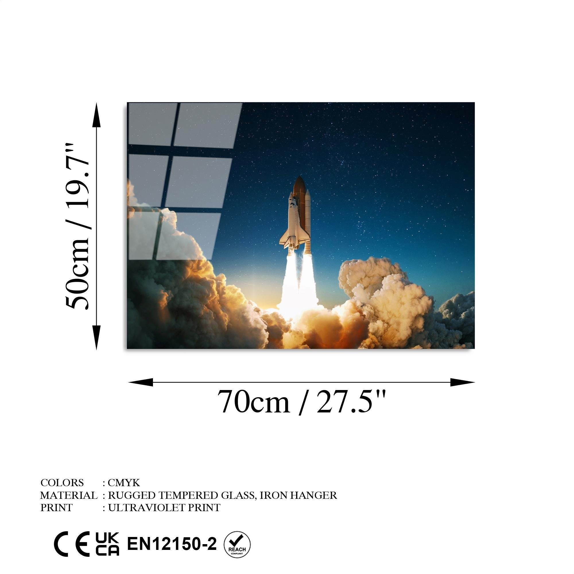 UV-351 Baskılı Cam Dikdörtgen Duvar Tablosu | ByLamp