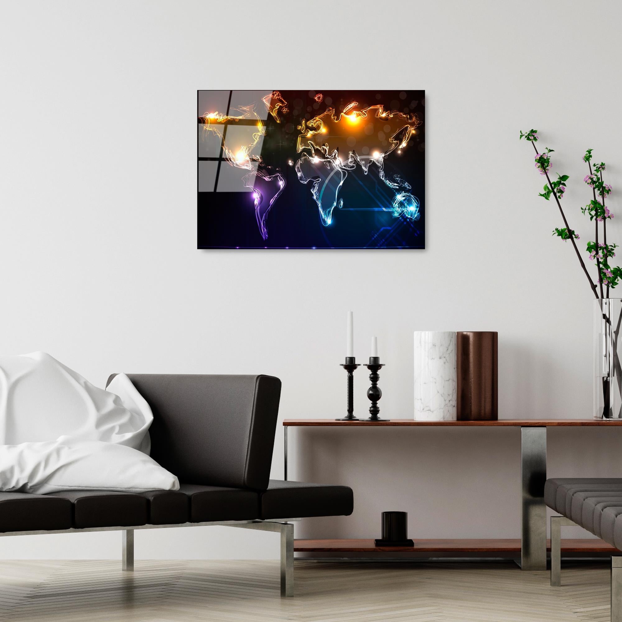 UV-357 Baskılı Cam Dikdörtgen Duvar Tablosu | ByLamp