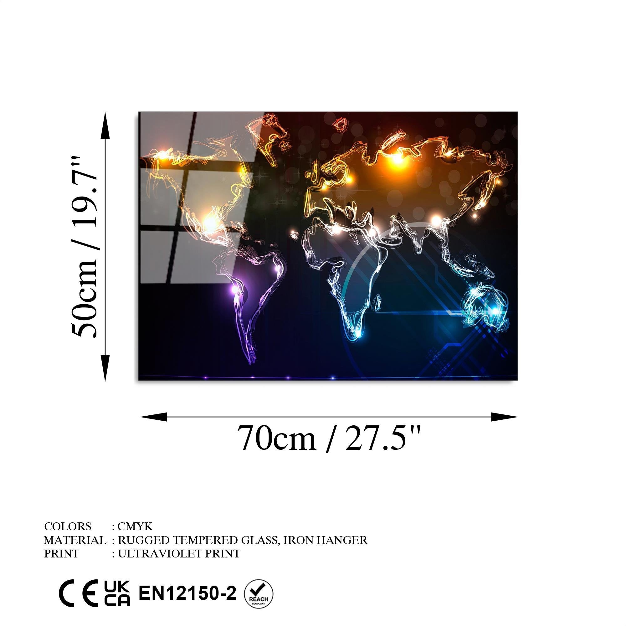 UV-357 Baskılı Cam Dikdörtgen Duvar Tablosu | ByLamp