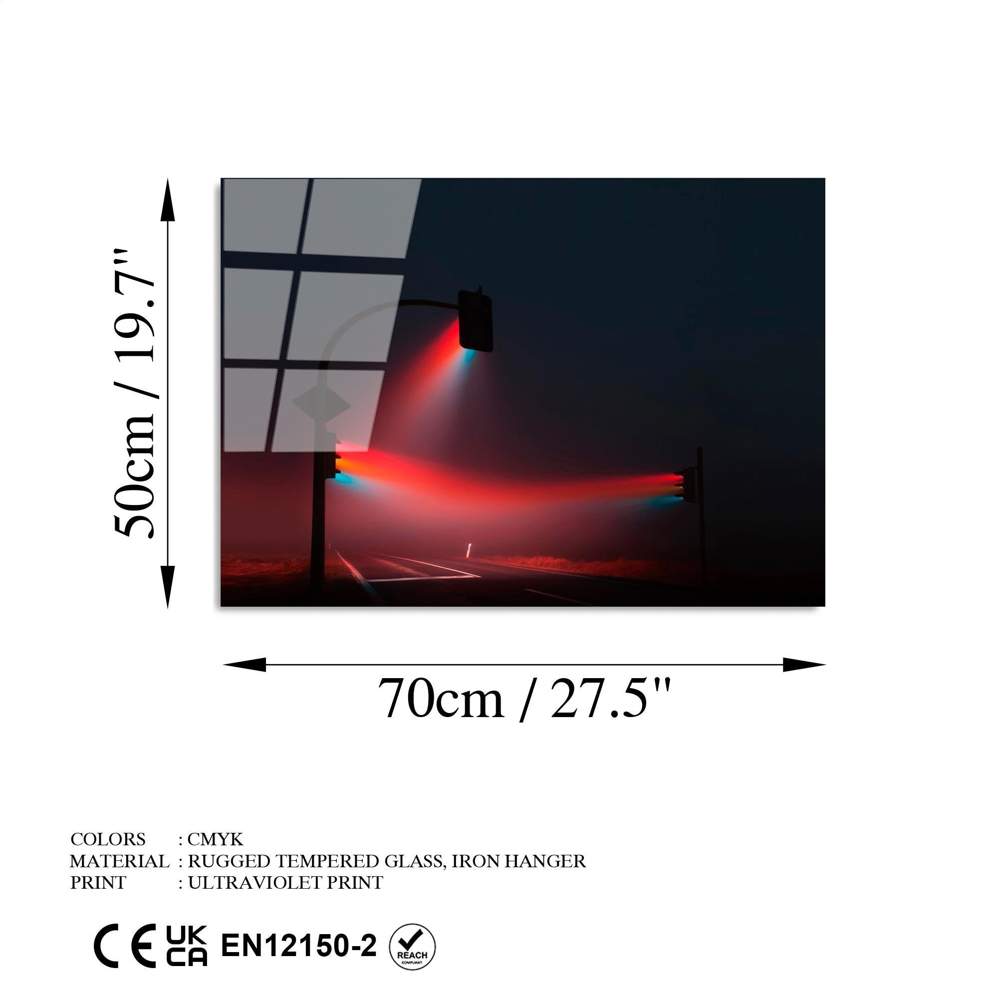 UV-358 Baskılı Cam Dikdörtgen Duvar Tablosu | ByLamp