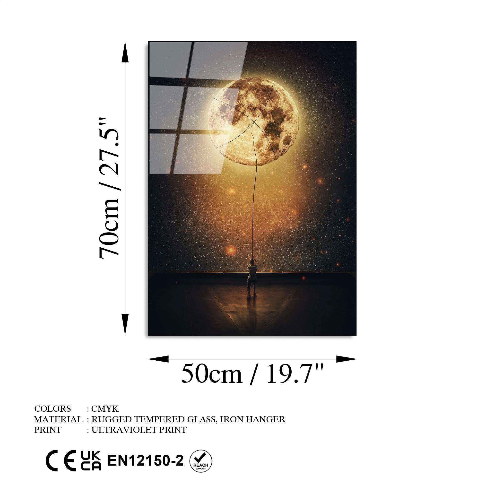 UV-362 Baskılı Cam Dikdörtgen Duvar Tablosu | ByLamp