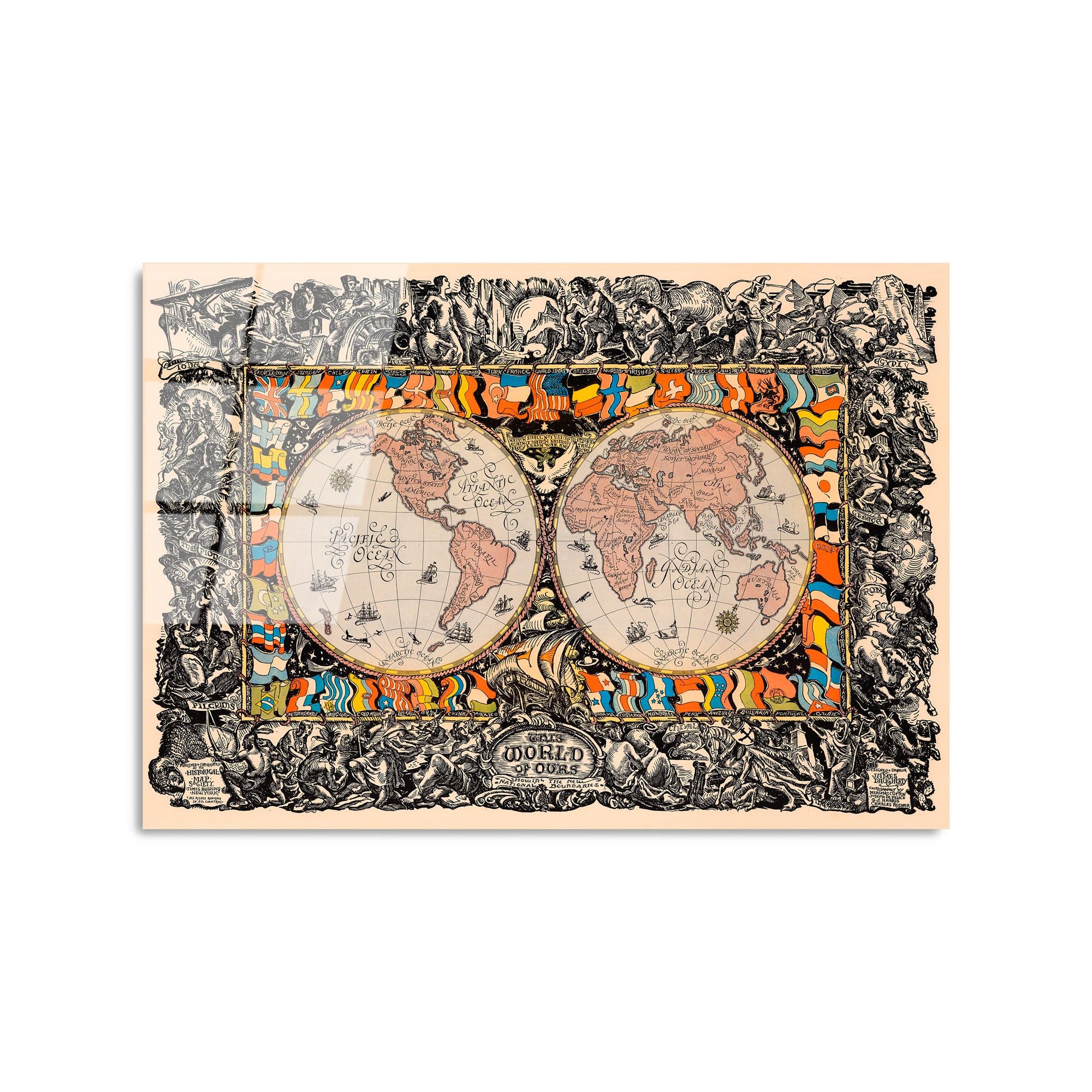 UV-366 Baskılı Cam Dikdörtgen Duvar Tablosu | ByLamp